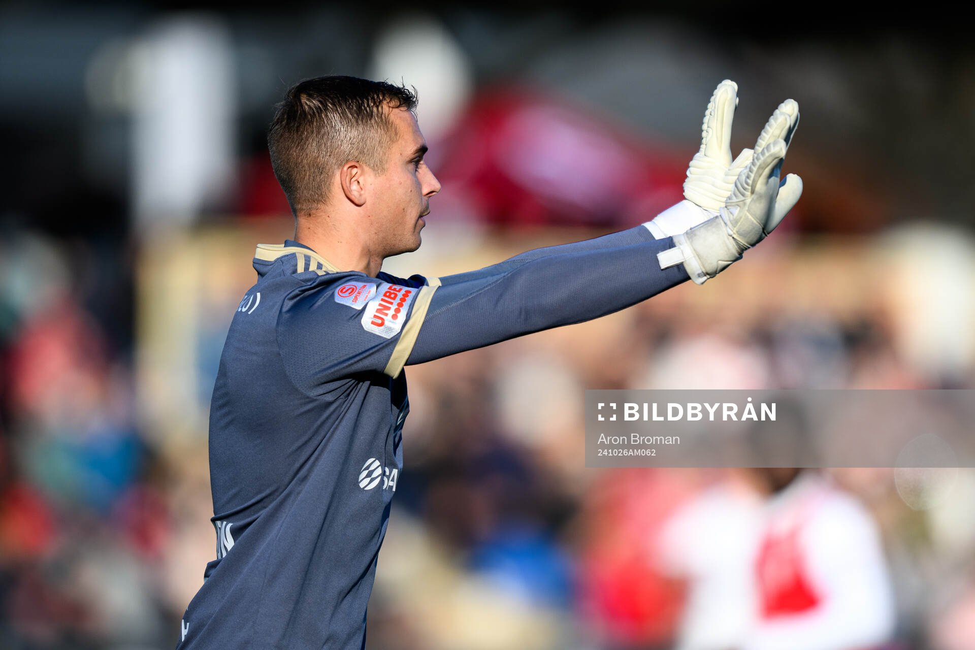 Sandvikens IFs målvakt Felix Jakobsson