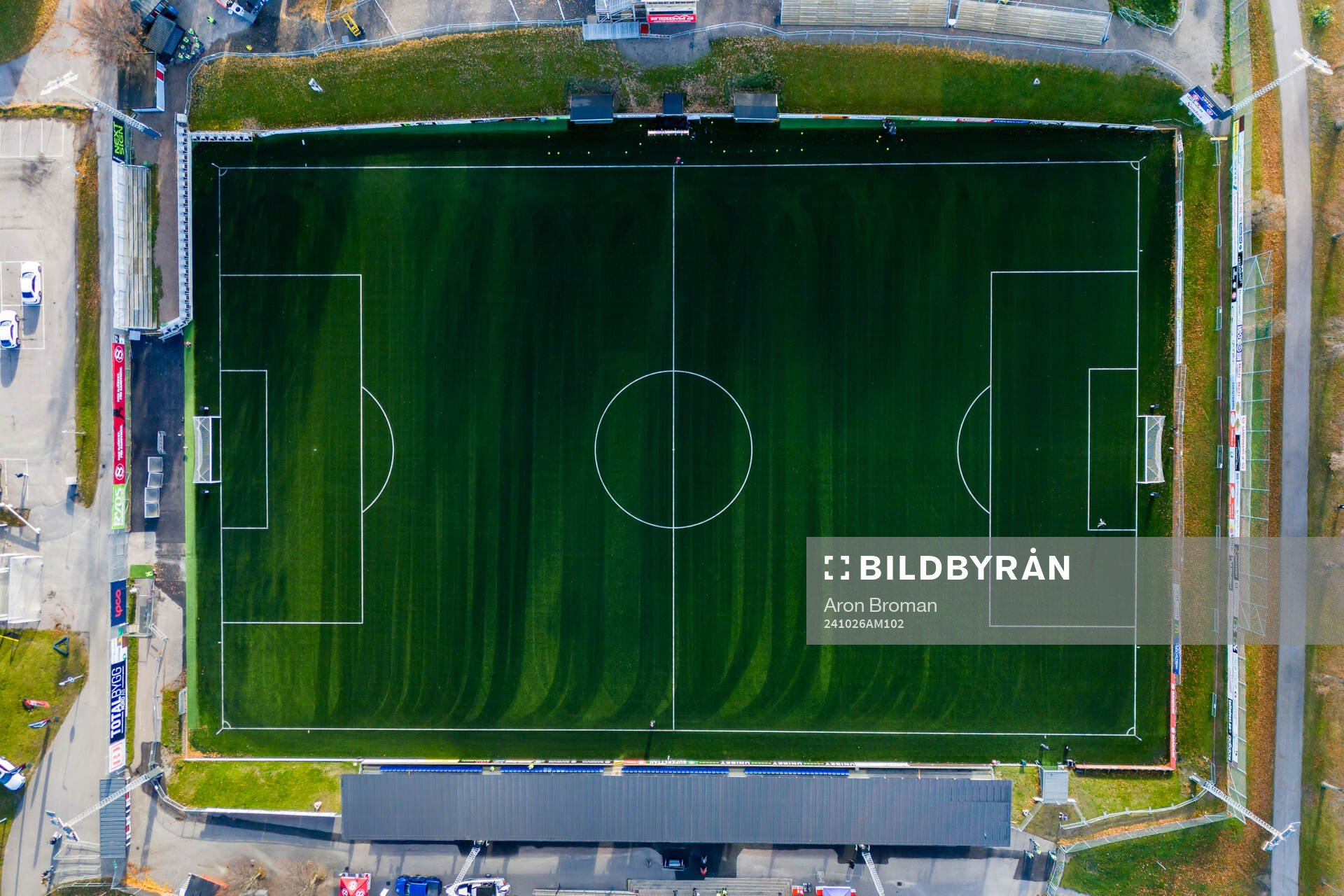 Drönarvy av Jernvallen