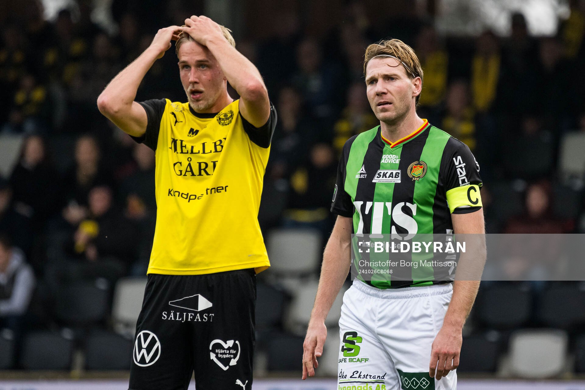 Mjällbys Herman Johansson och GAISs August Wängberg