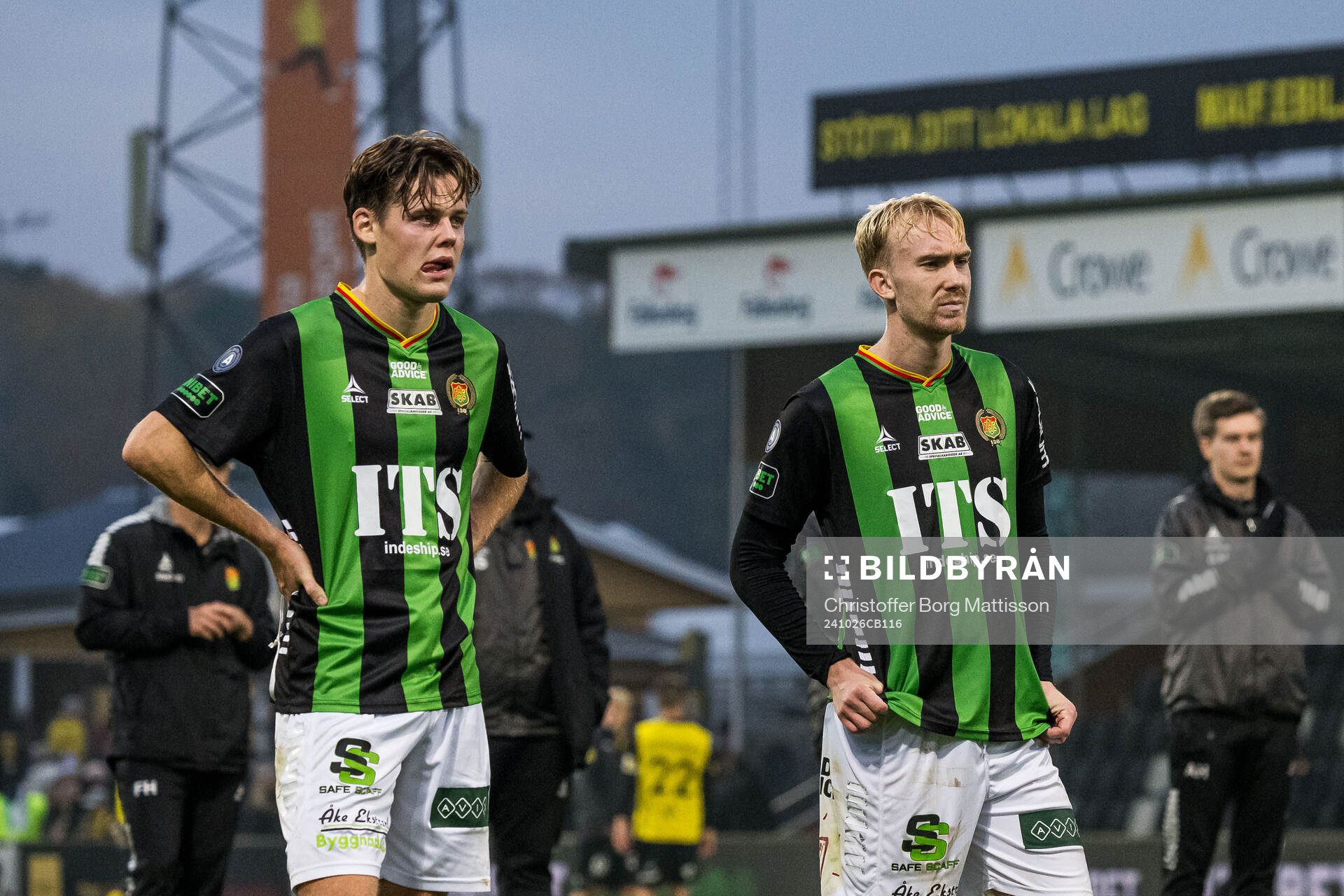 GAISs Axel Henriksson och Robin Wendin Thomasson deppar