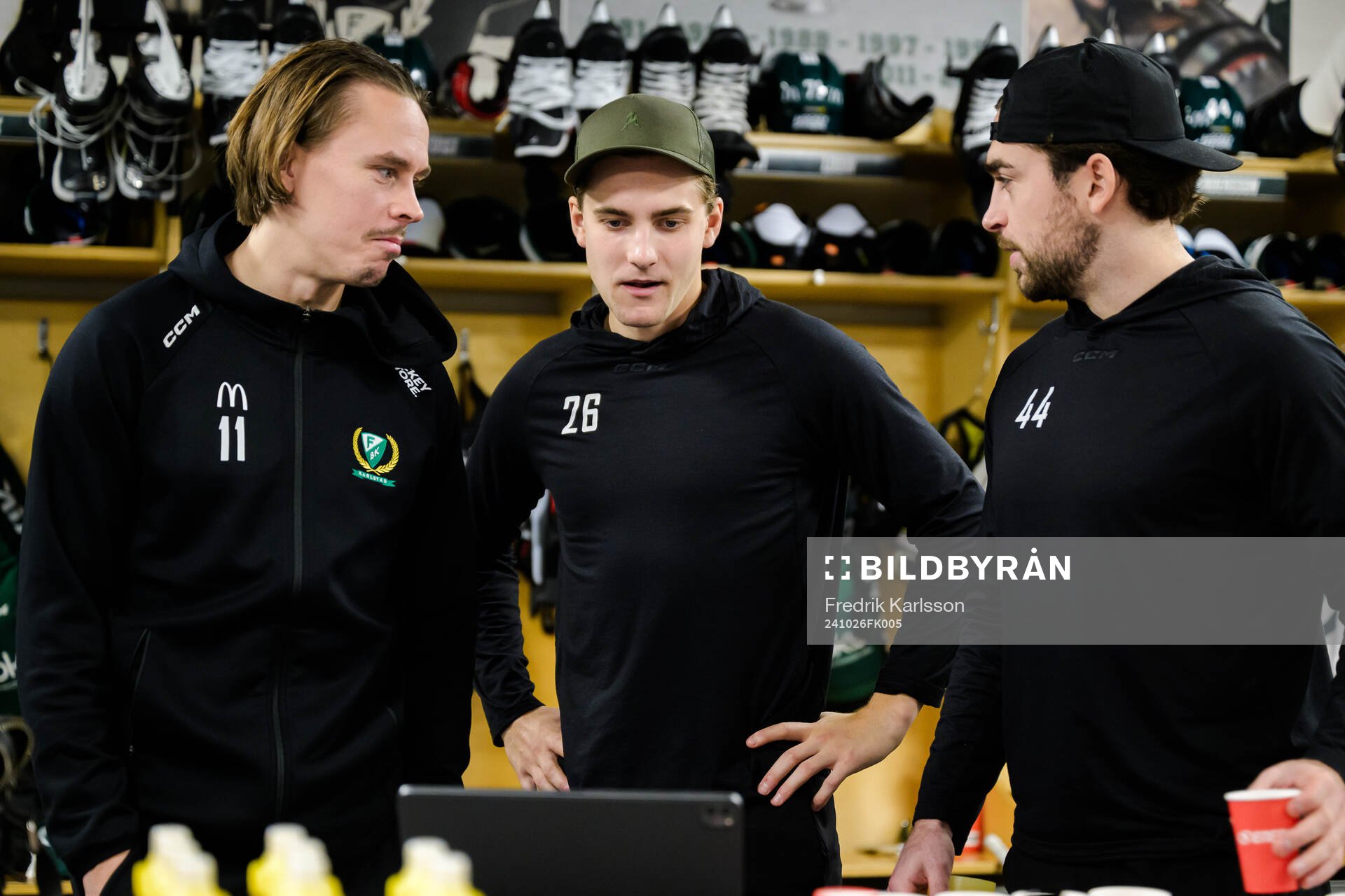 Färjestads Joakim Nygård, Joel Nyström och Jonathan