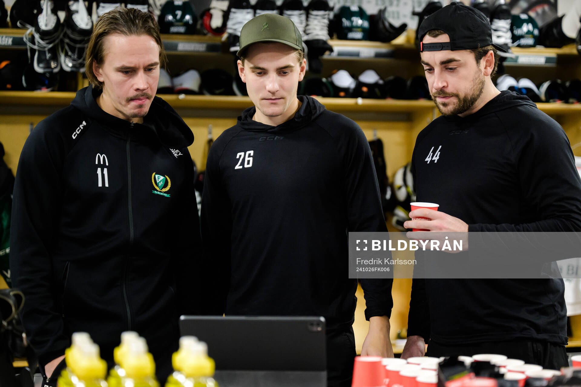 Färjestads Joakim Nygård, Joel Nyström och Jonathan