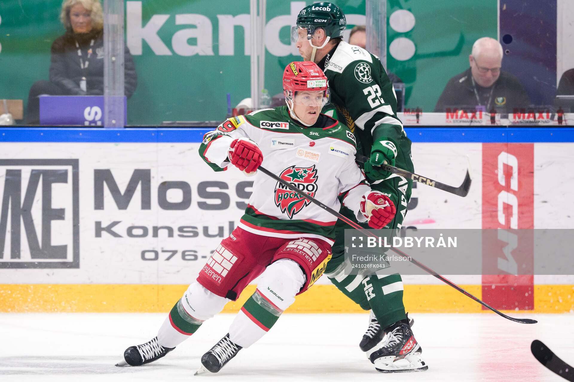 Modos Mikkel Aagaard och Färjestads Per Åslund
