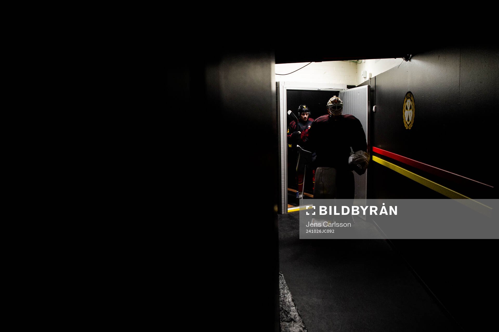 Brynäs Johannes Kinnvall och målvakt Erik Källgren