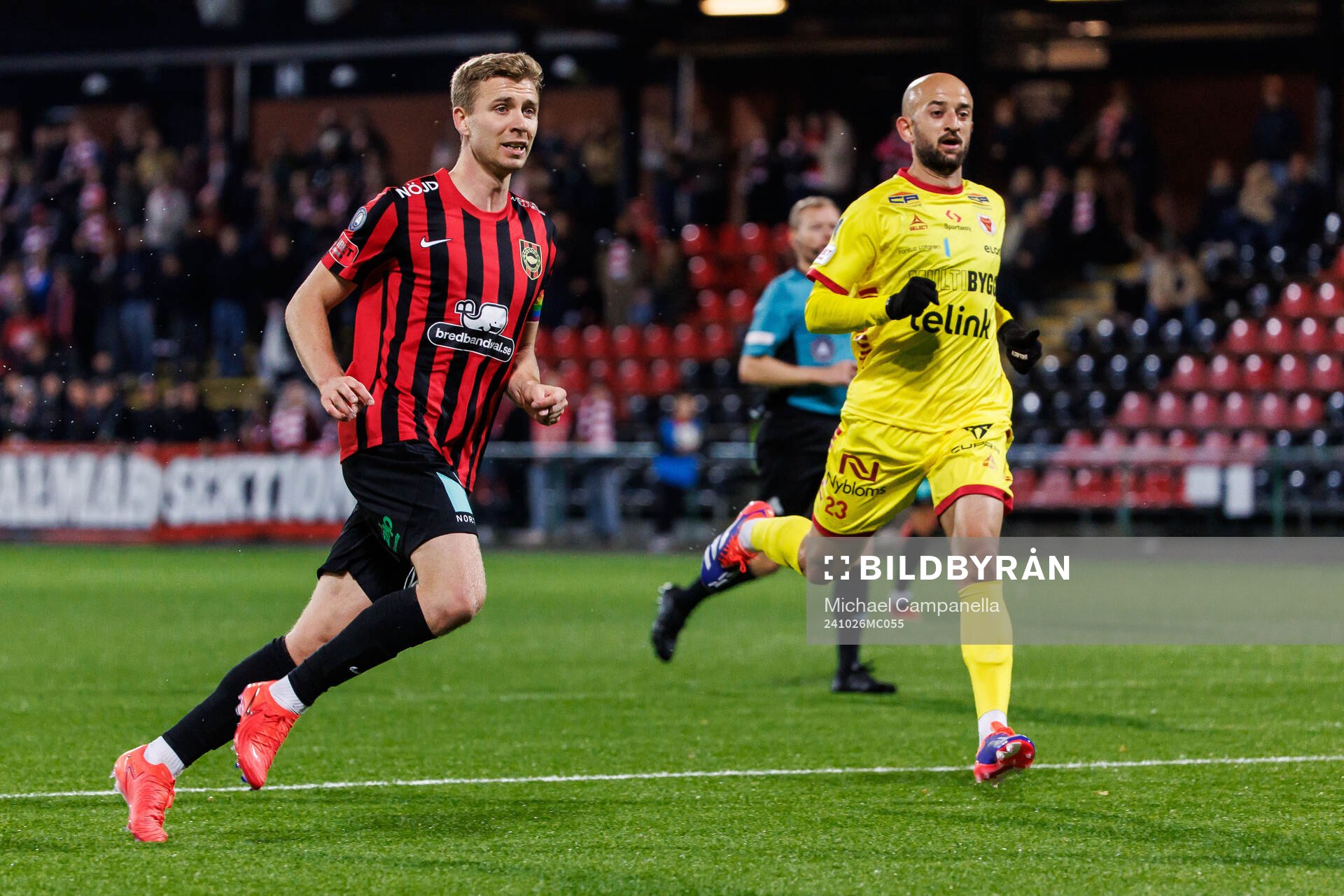 Brommapojkarnas Ludvig Fritzson och Kalmars Robert Gojani