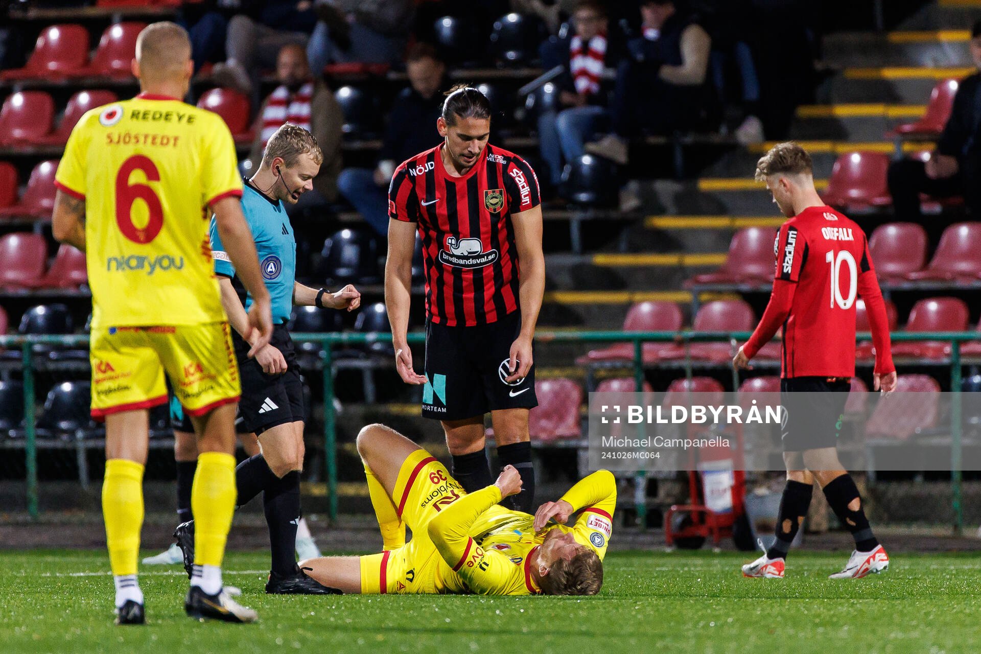 Brommapojkarnas Nikola Vasic och Kalmars Lars Saetra