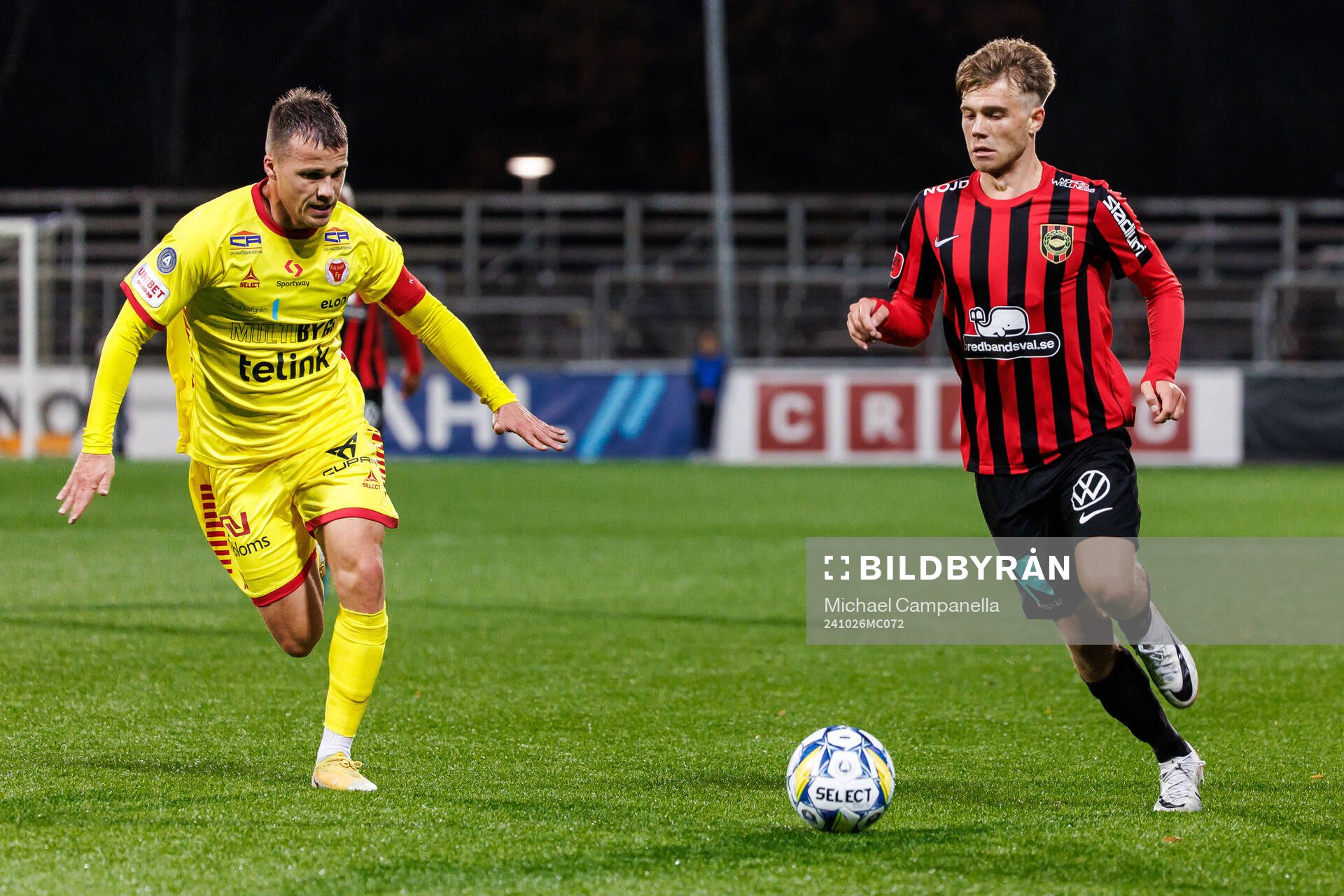 Kalmars Simon Skrabb och Brommapojkarnas Wilmer Odefalk