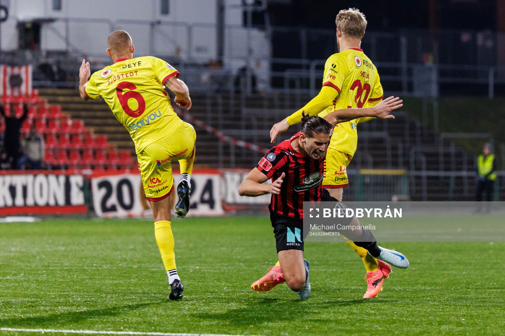 Kalmars Rasmus Sjöstedt och Lars Saetra mot