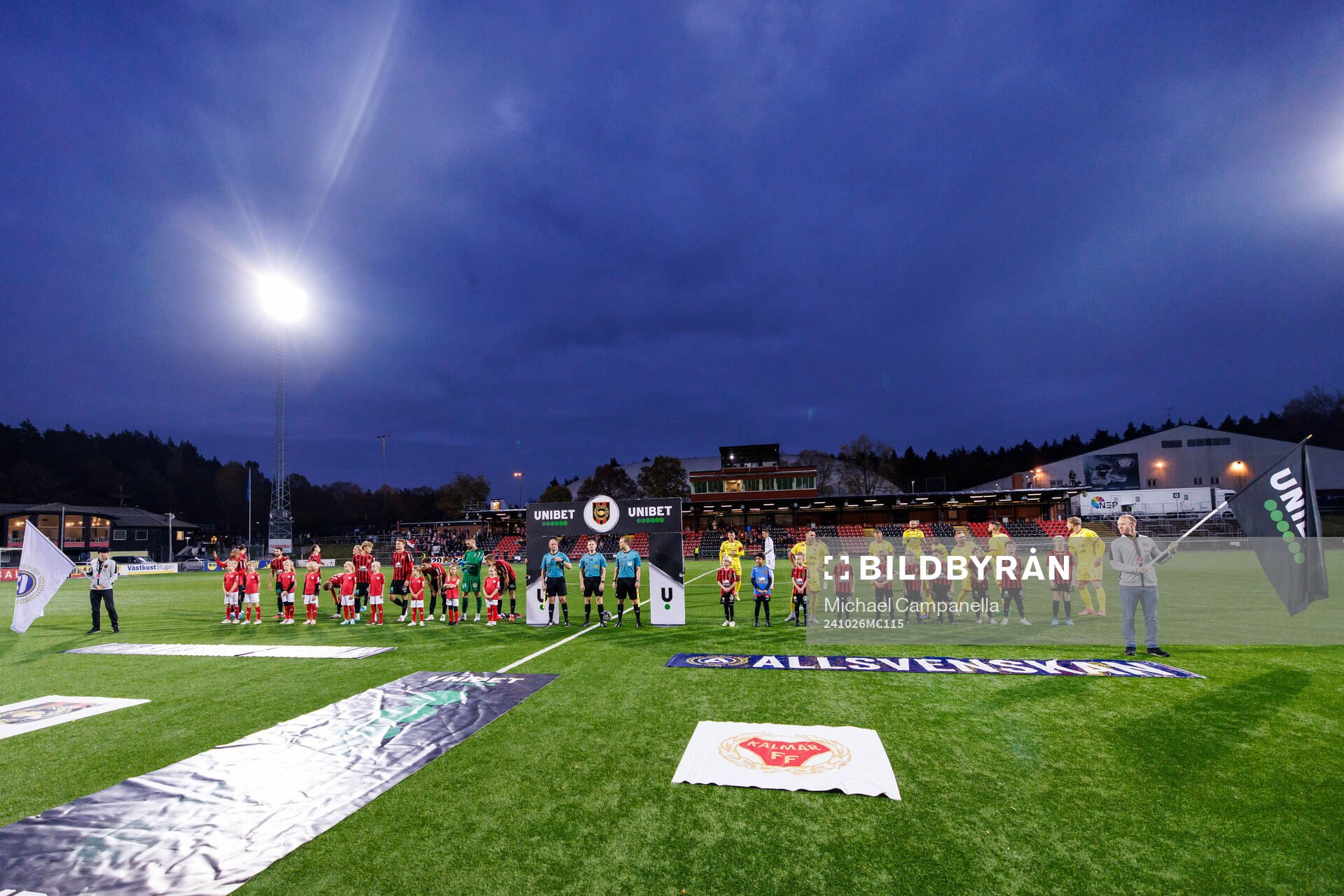 Brommapojkarnas och Kalmars spelare i lineup
