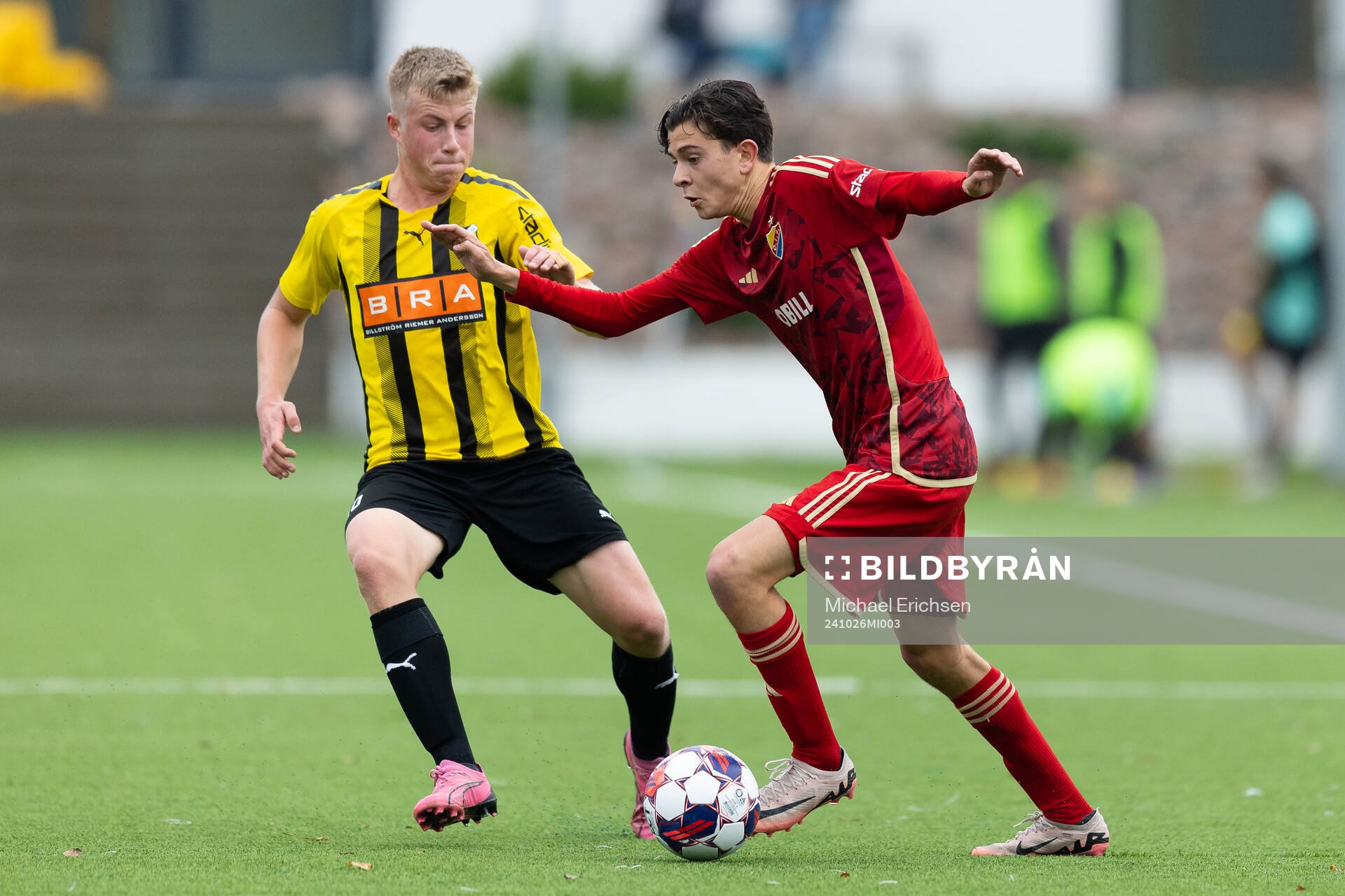 Häckens William Rubendahl och Djurgårdens Noah Josefsberg