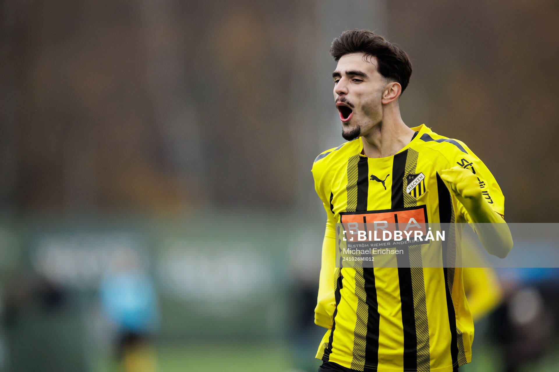 Häckens Nikola Mitrovic jublar