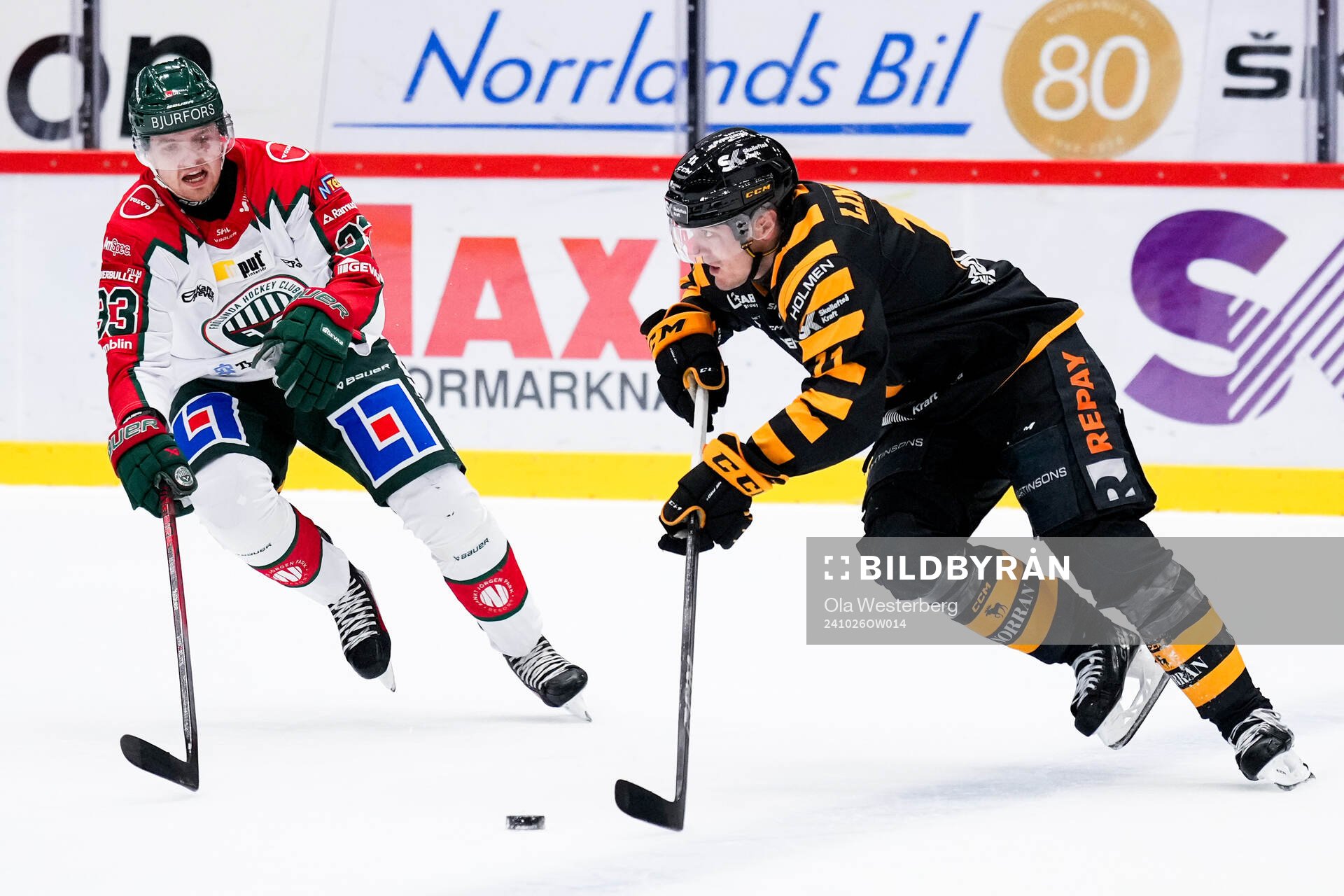 Frölundas Linus Högberg och Skellefteås Max Lindholm
