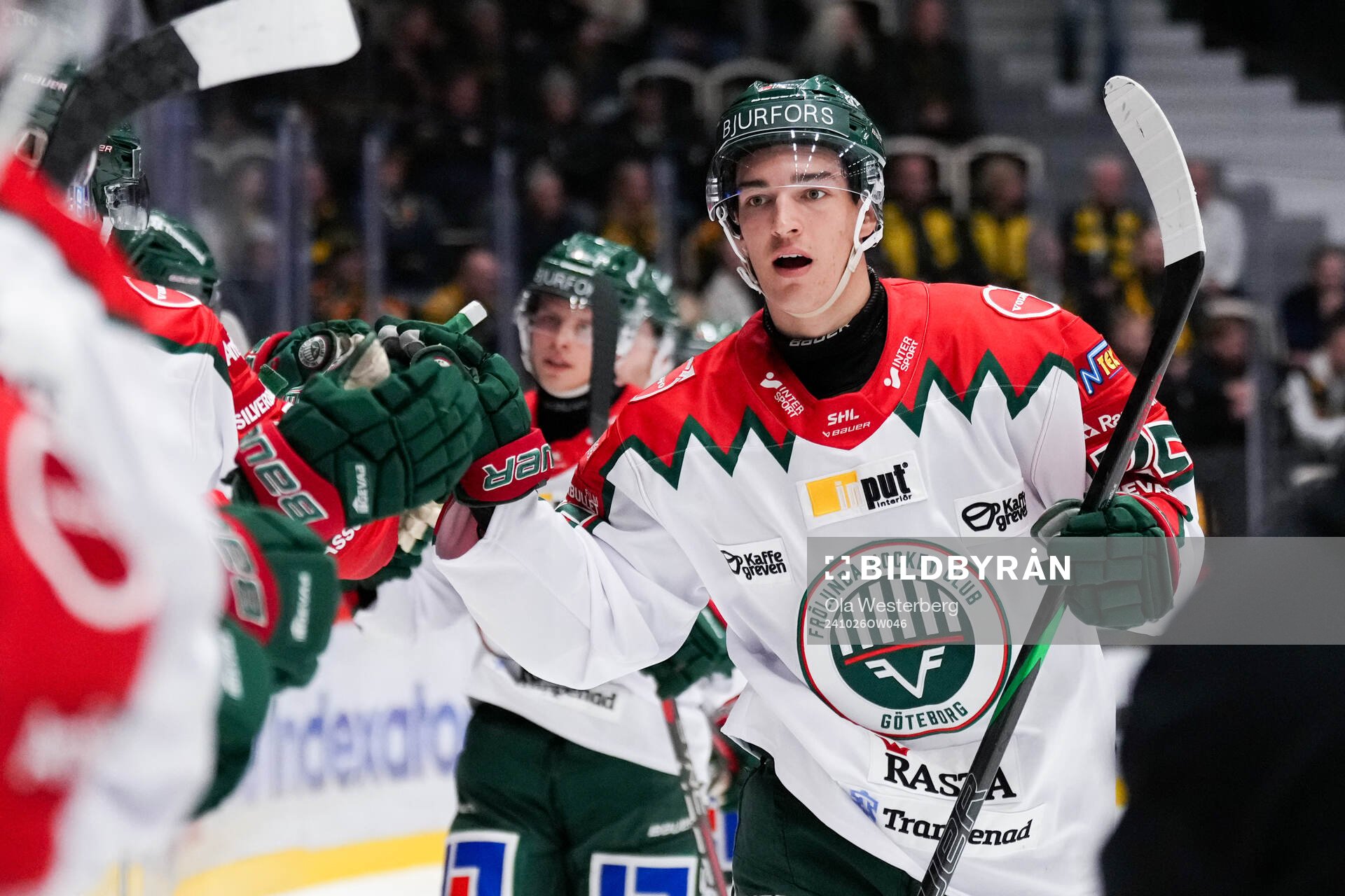 Frölundas David Edstrom jublar