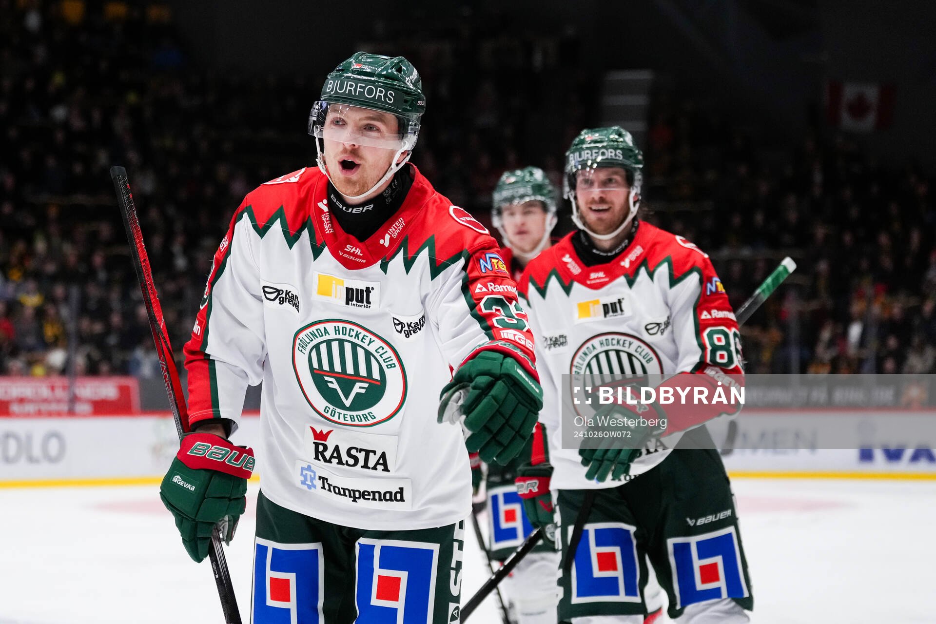 Frölundas Linus Högberg jublar
