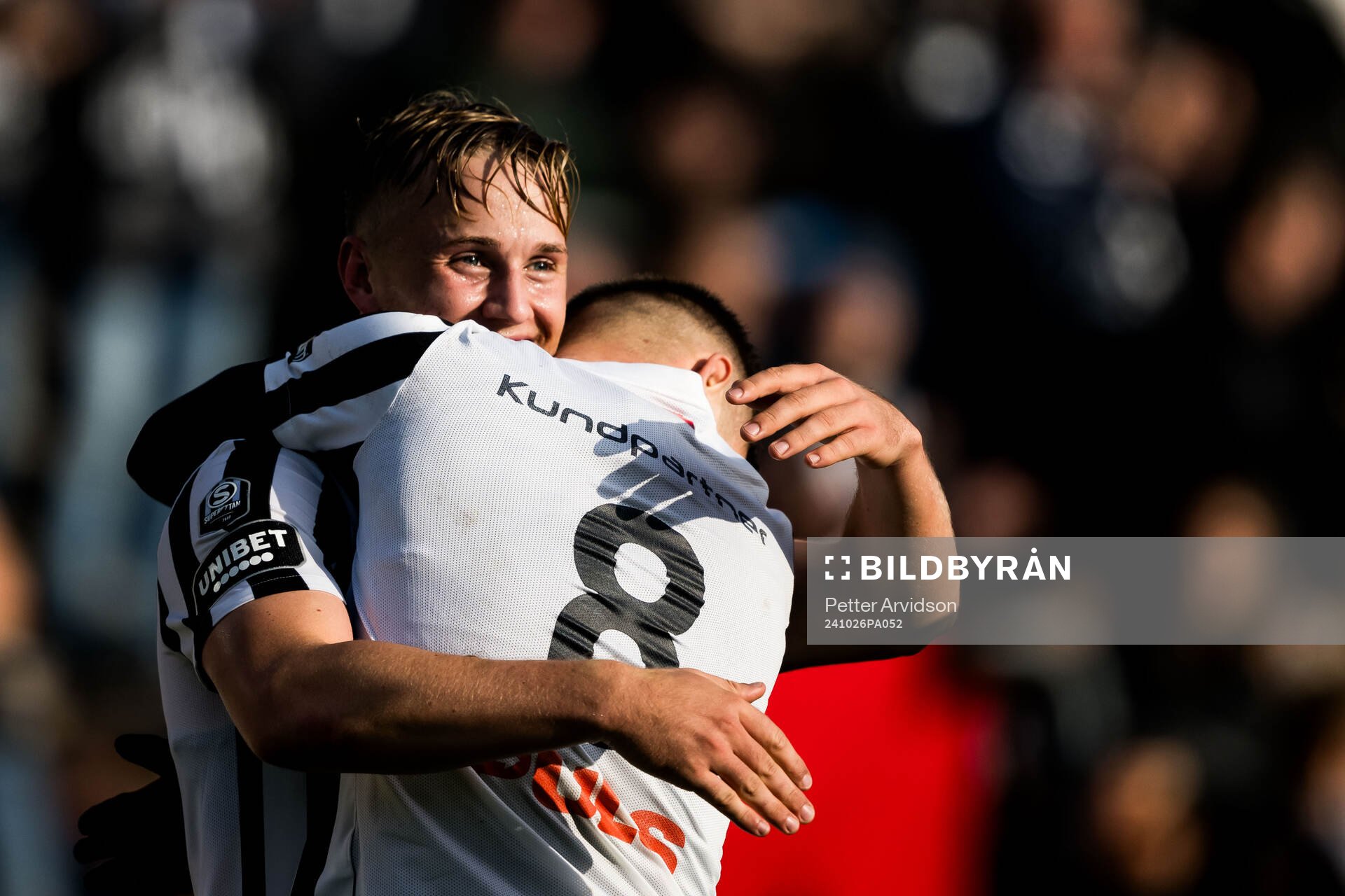 Landskronas Jesper Strid och Robin Dzabic jublar