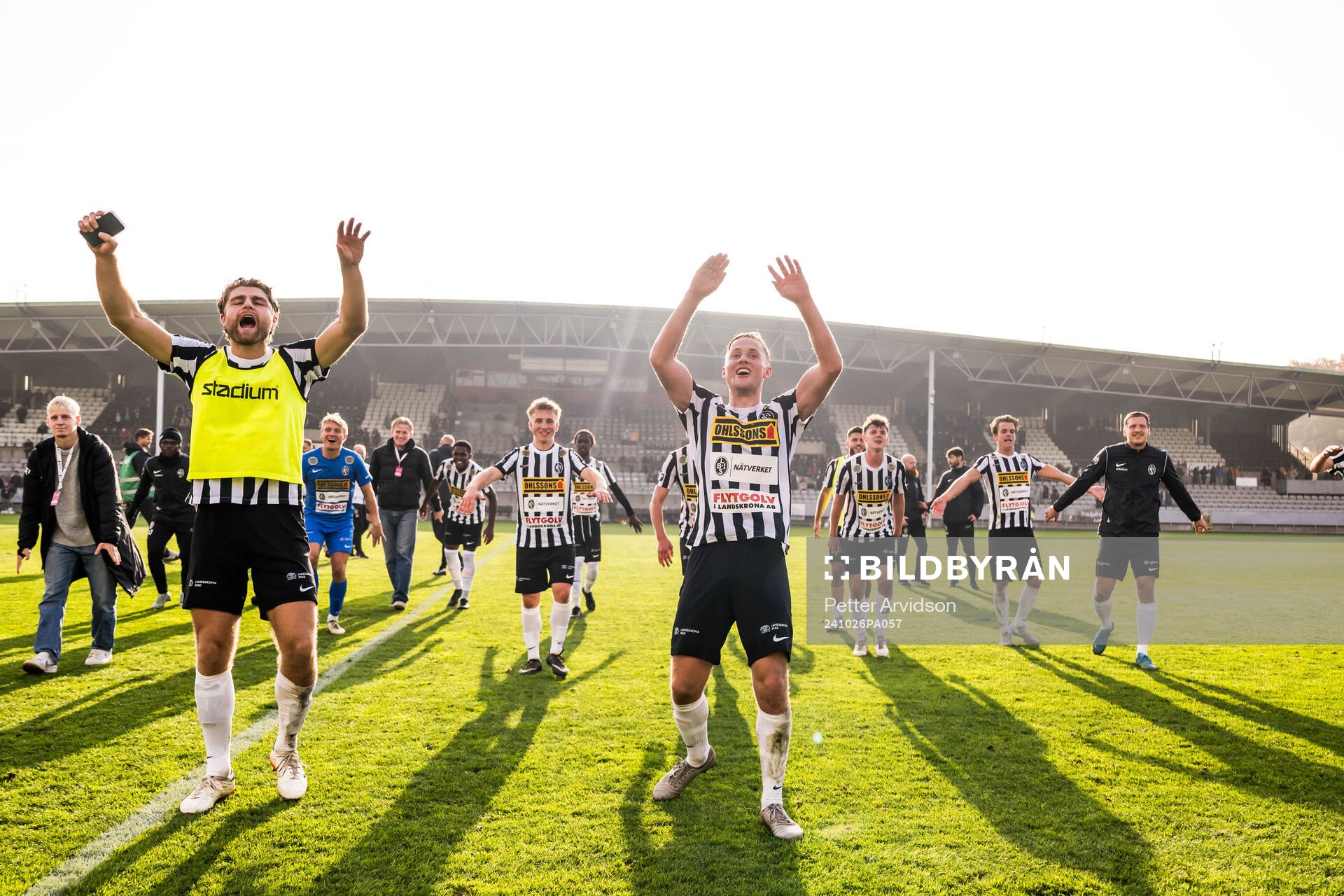 Landskronas Erik Hedenquist och Jesper Strid jublar