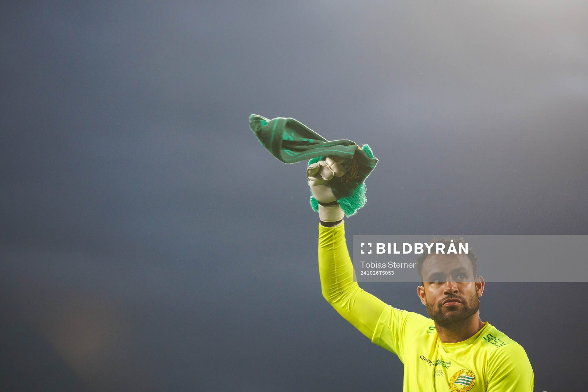 Hammarbys målvakt Warner Hahn jublar