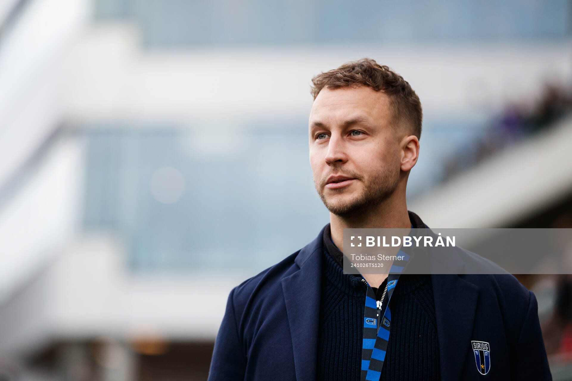 Sirius chef för herrlaget Jonathan Ederström under fotbollsmatchen i Allsvenskan mellan Sirius och Hammarby den 26 oktober 2024 i Uppsala. 