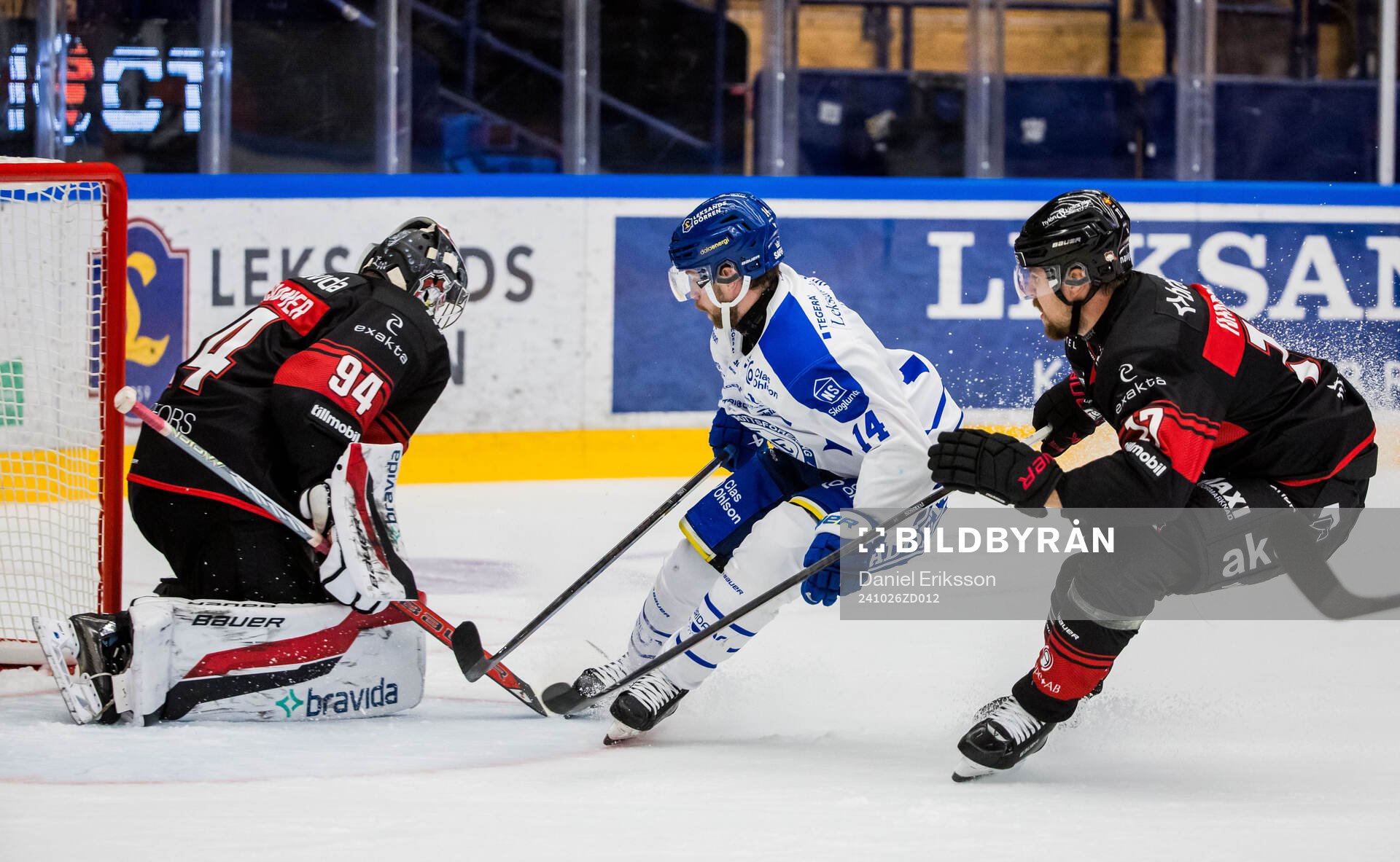 Malmö Redhawks målvakt Marek Langhamer och Leksands Oskar