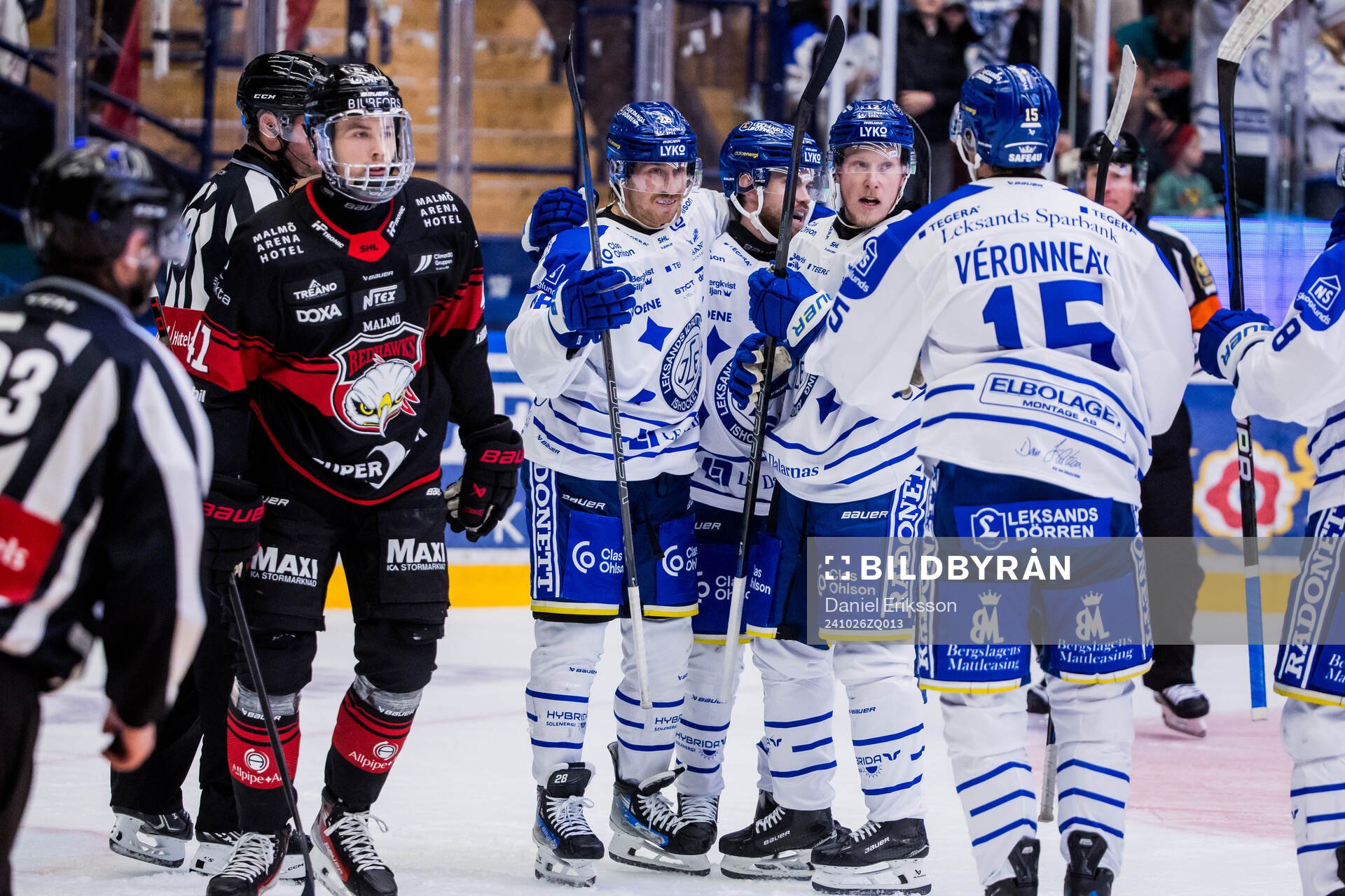 Leksands Justin Glenn Kloos jublar