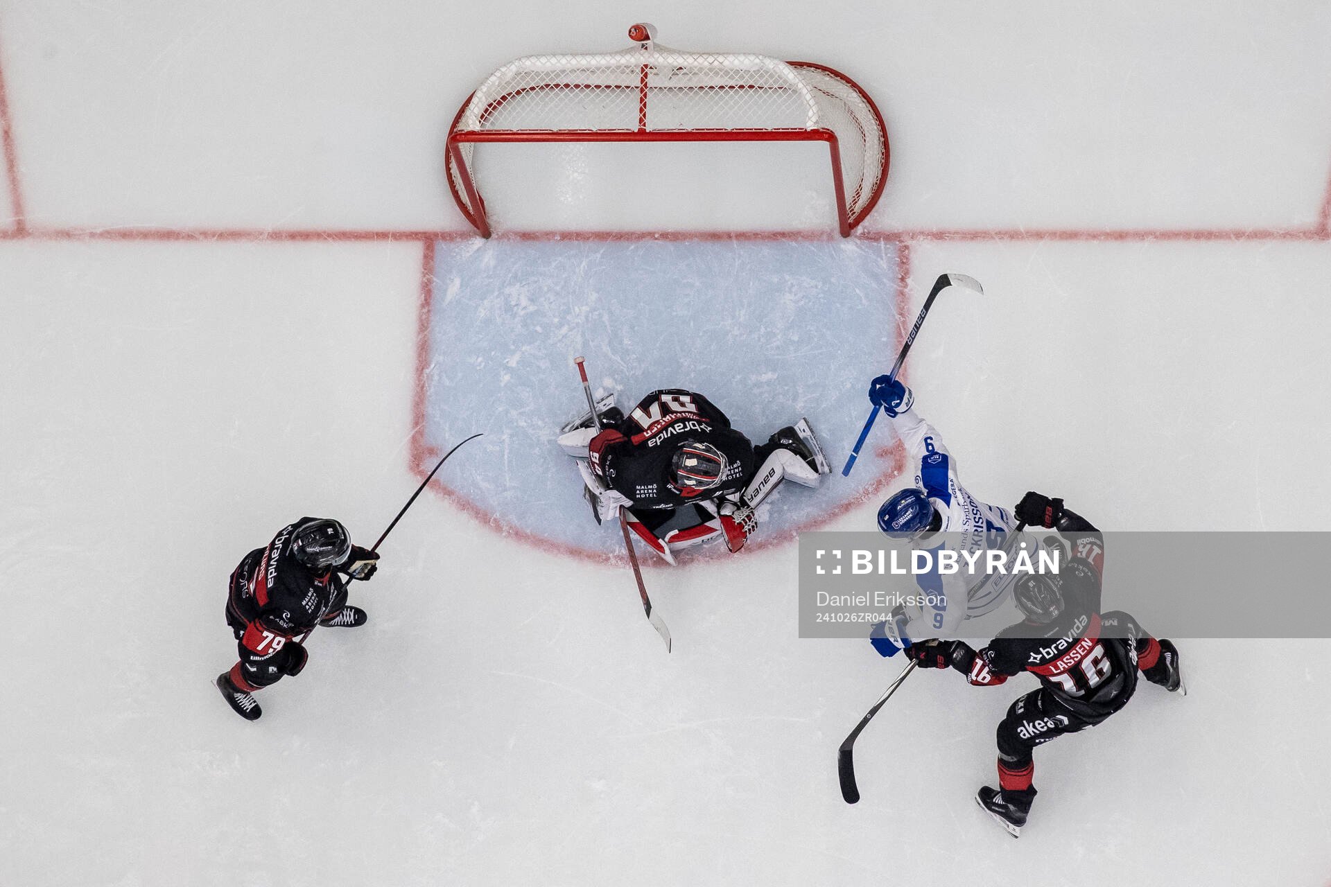 Malmö Redhawks Jakub Galvas och Malmö Redhawks målvakt