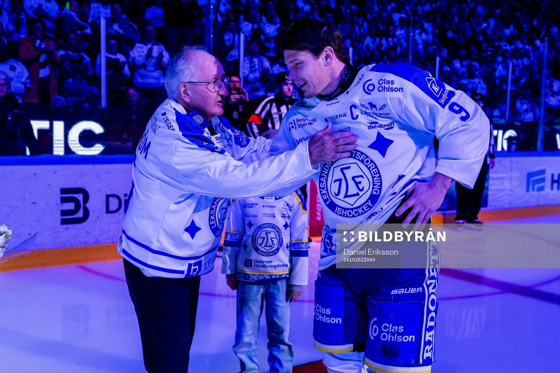 Dan Söderström och Leksands Patrik Zackrisson innan