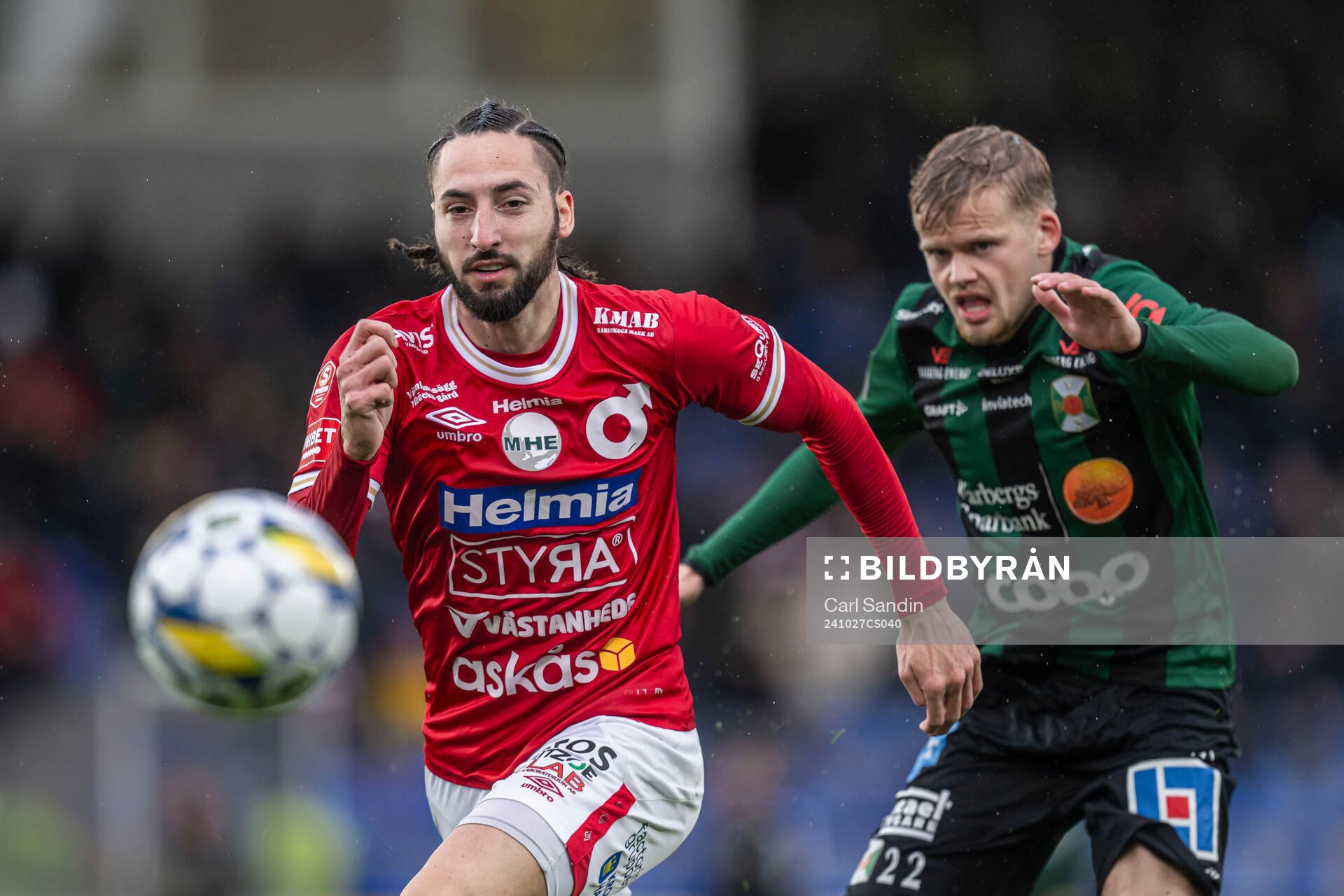 Degerfors Dijan Vukojevic och Varbergs Leo Frigell Jansson