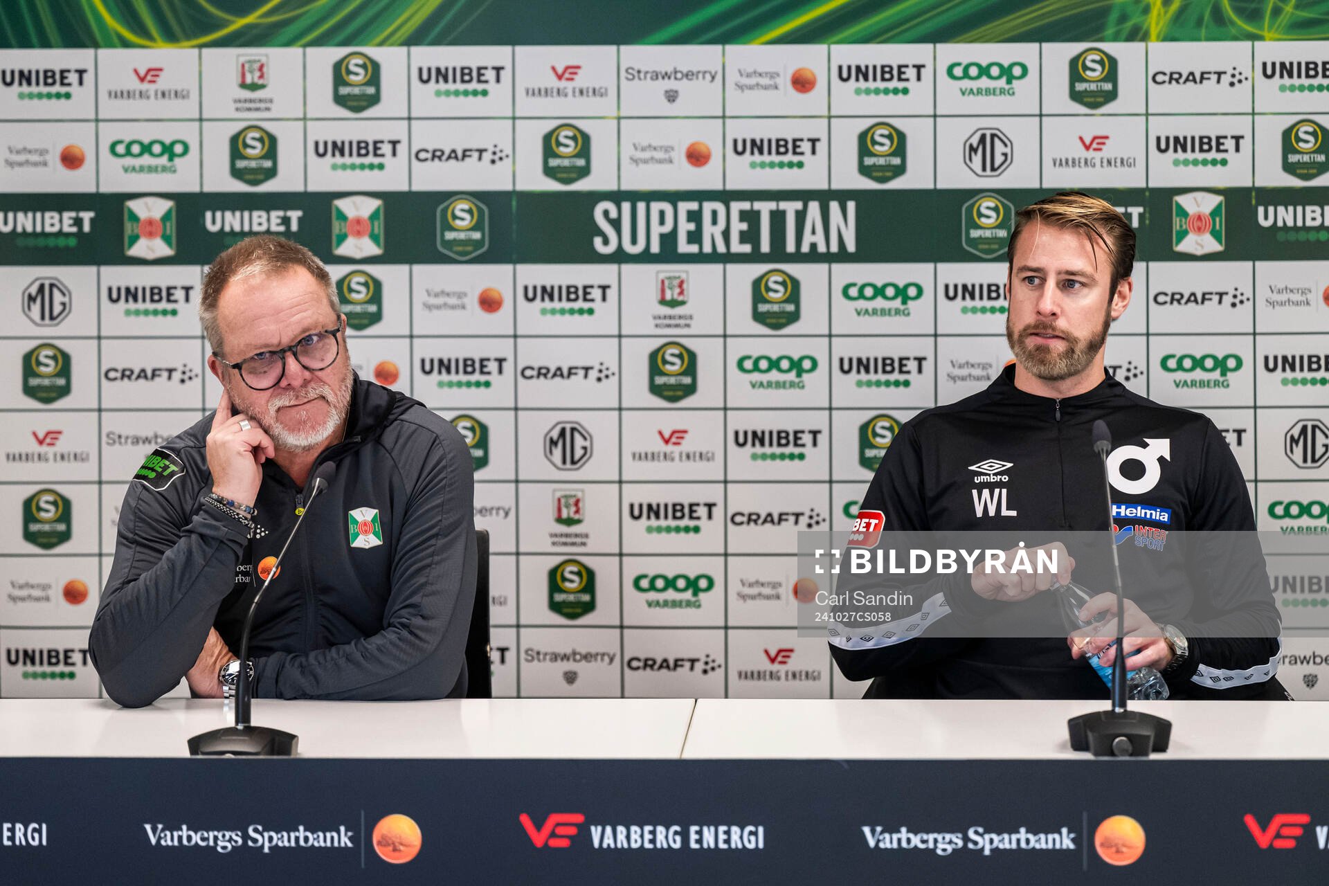 Varbergs tränare Roar Hansen och Degerfors tränare