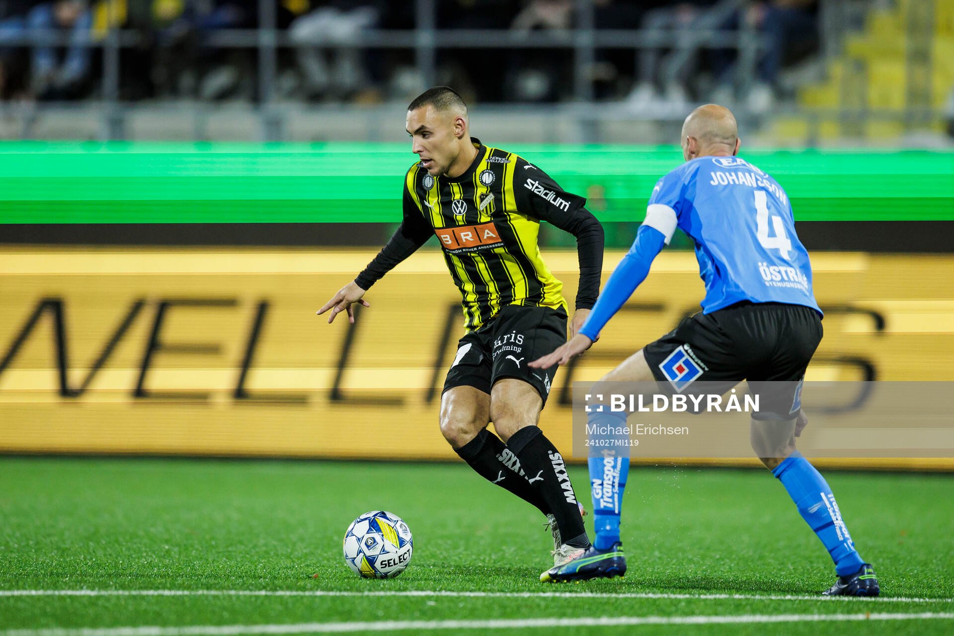 Häckens Ali Youssef och Halmstads Andreas Johansson