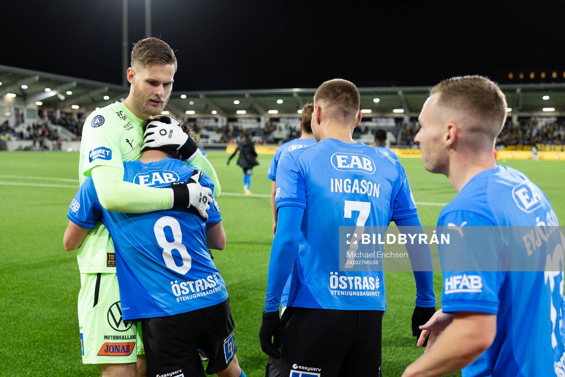 Halmstads spelare jublar