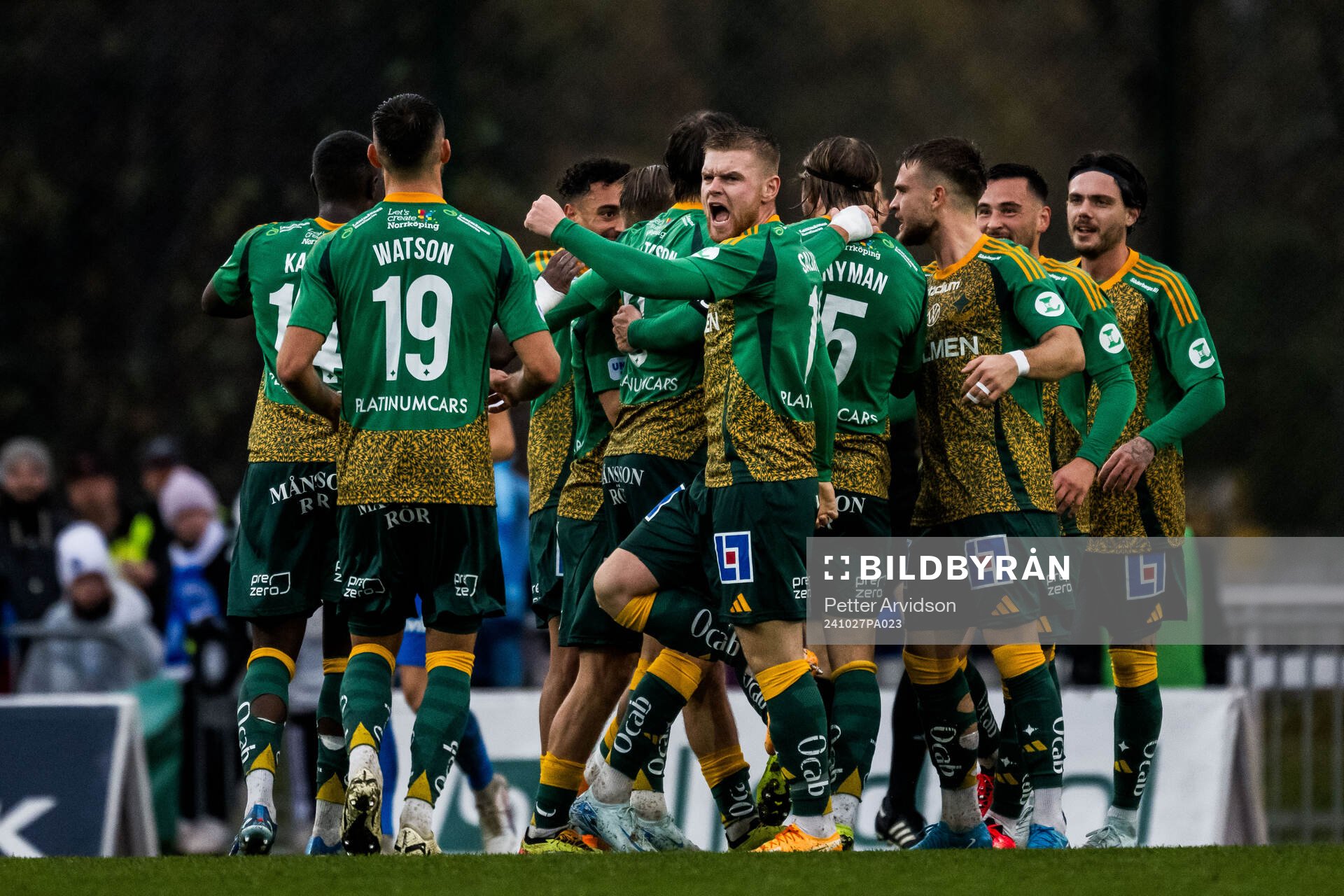 IFK Norrköpings Dino Salihovic och Christoffer Nyman jublar
