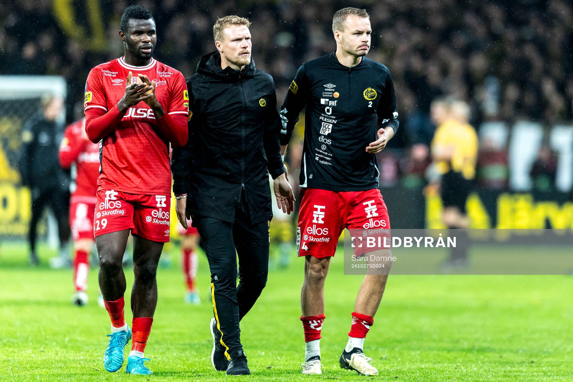Elfsborgs Ibrahim Buhari, manager Oscar Hiljemarkunder och