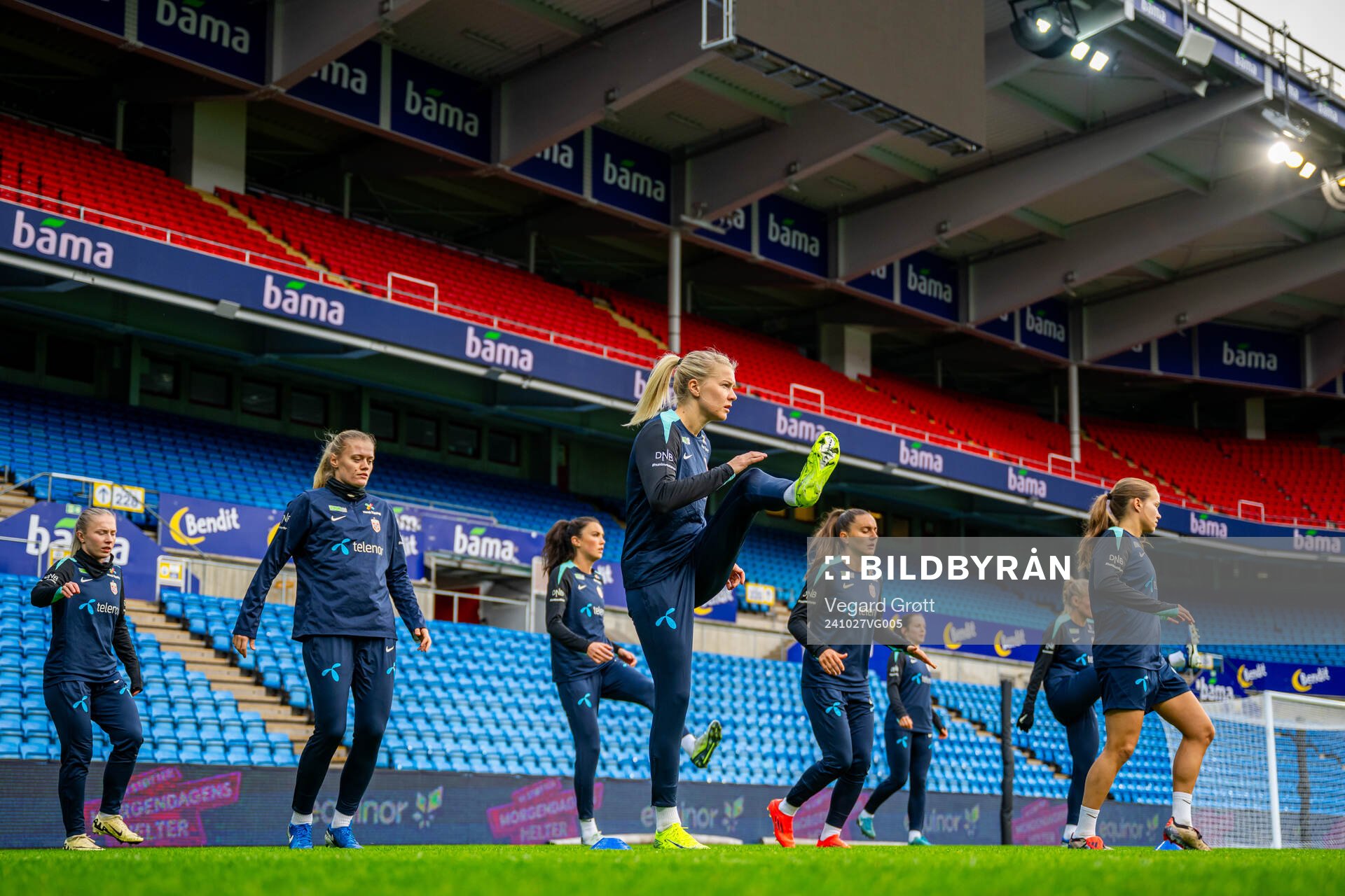 Ada Hegerberg and players of the Norwegian women's national