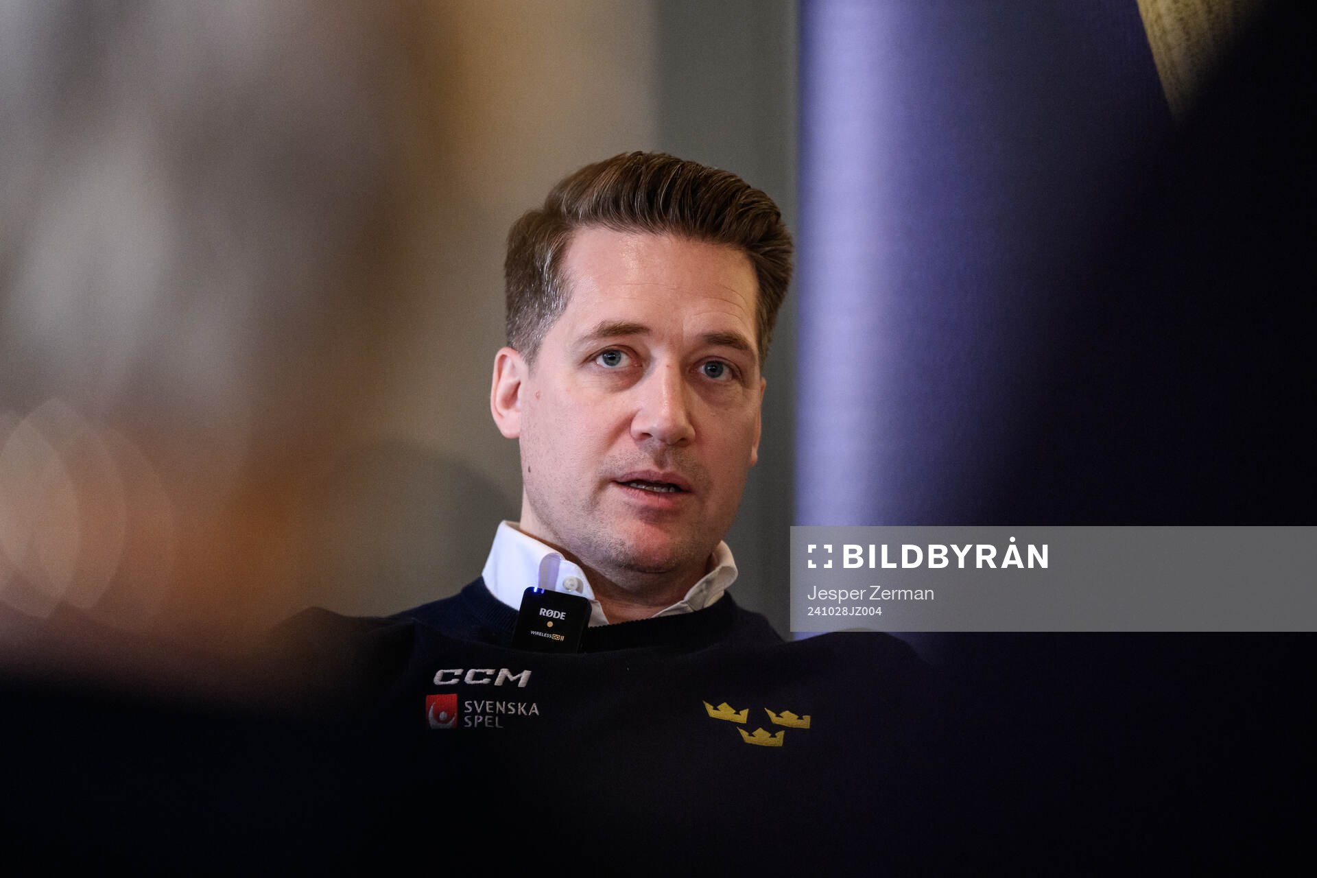 Tre Kronors förbundskapten Sam Hallam