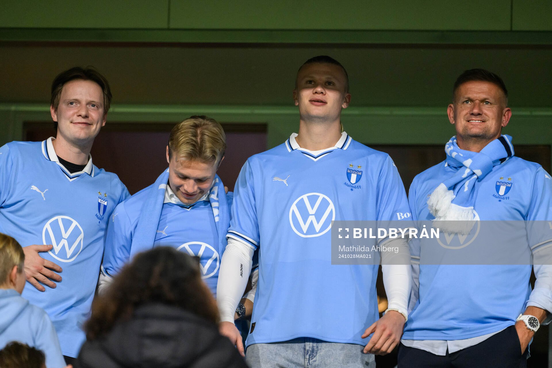 Erling Braut Haaland på läktaren