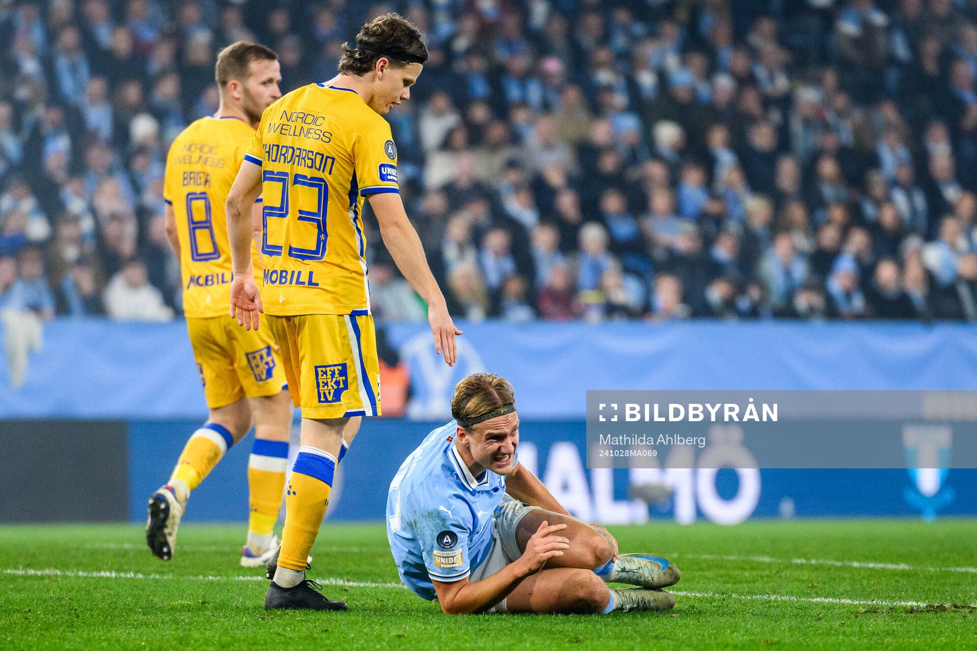 Malmö FFs Erik Botheim har ont