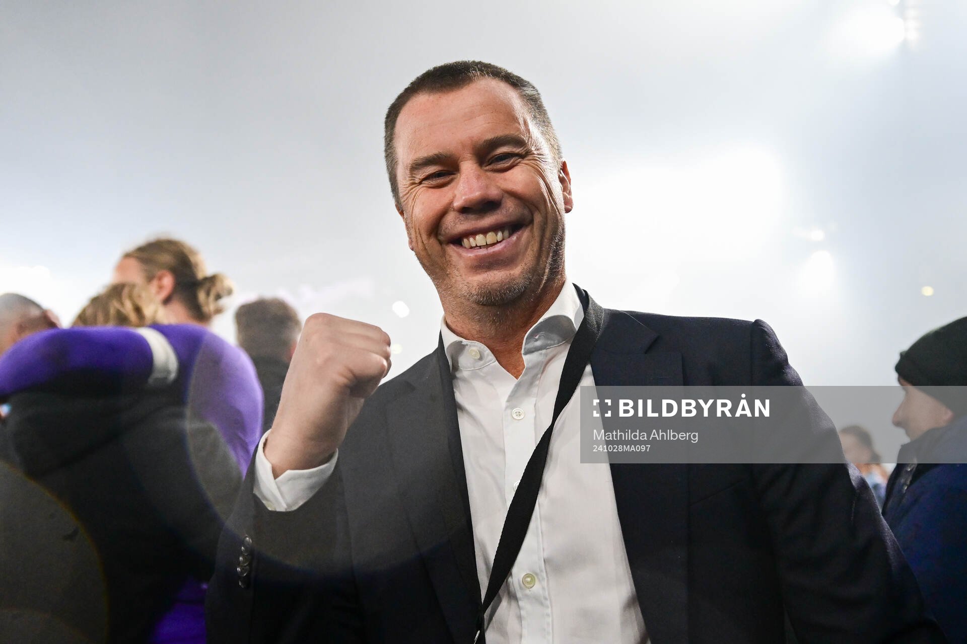 Malmö FFs sportchef Daniel Andersson jublar