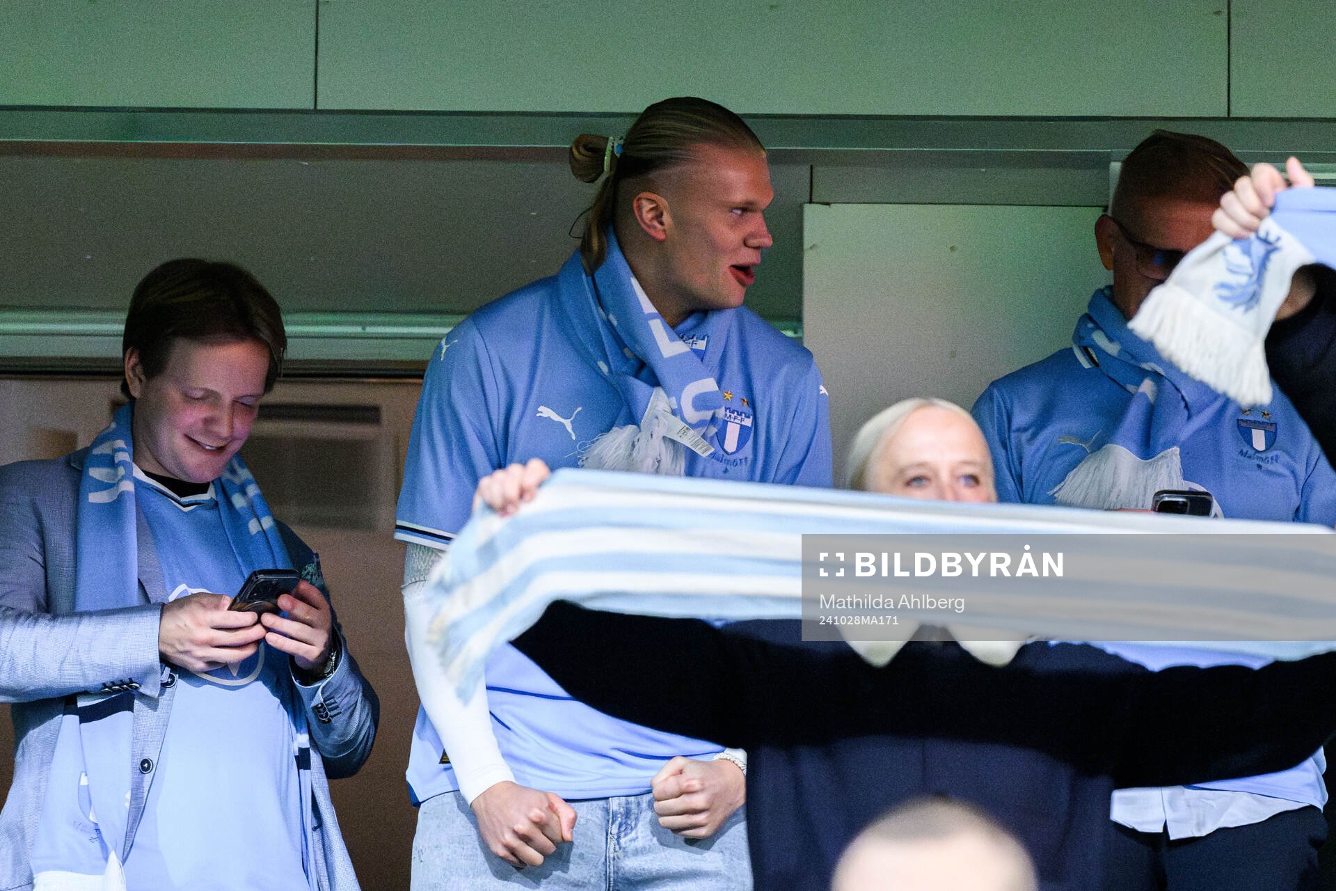 Erling Braut Haaland på läktaren