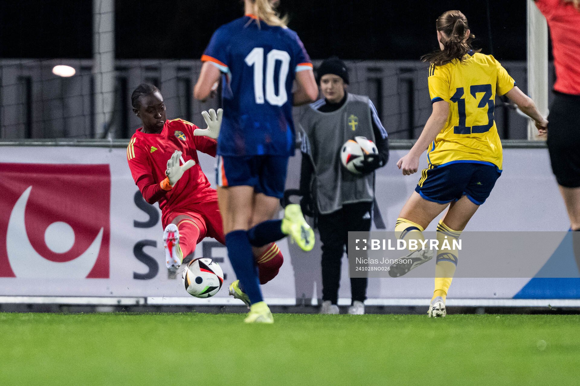 Goalkeeper Angel Mukasa of Sweden