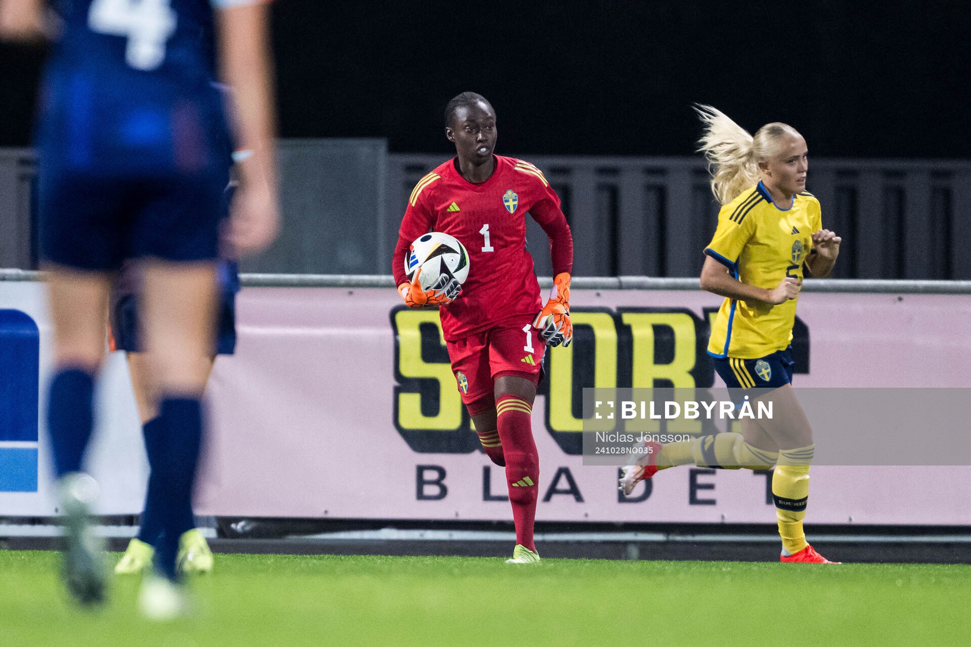 Goalkeeper Angel Mukasa of Sweden