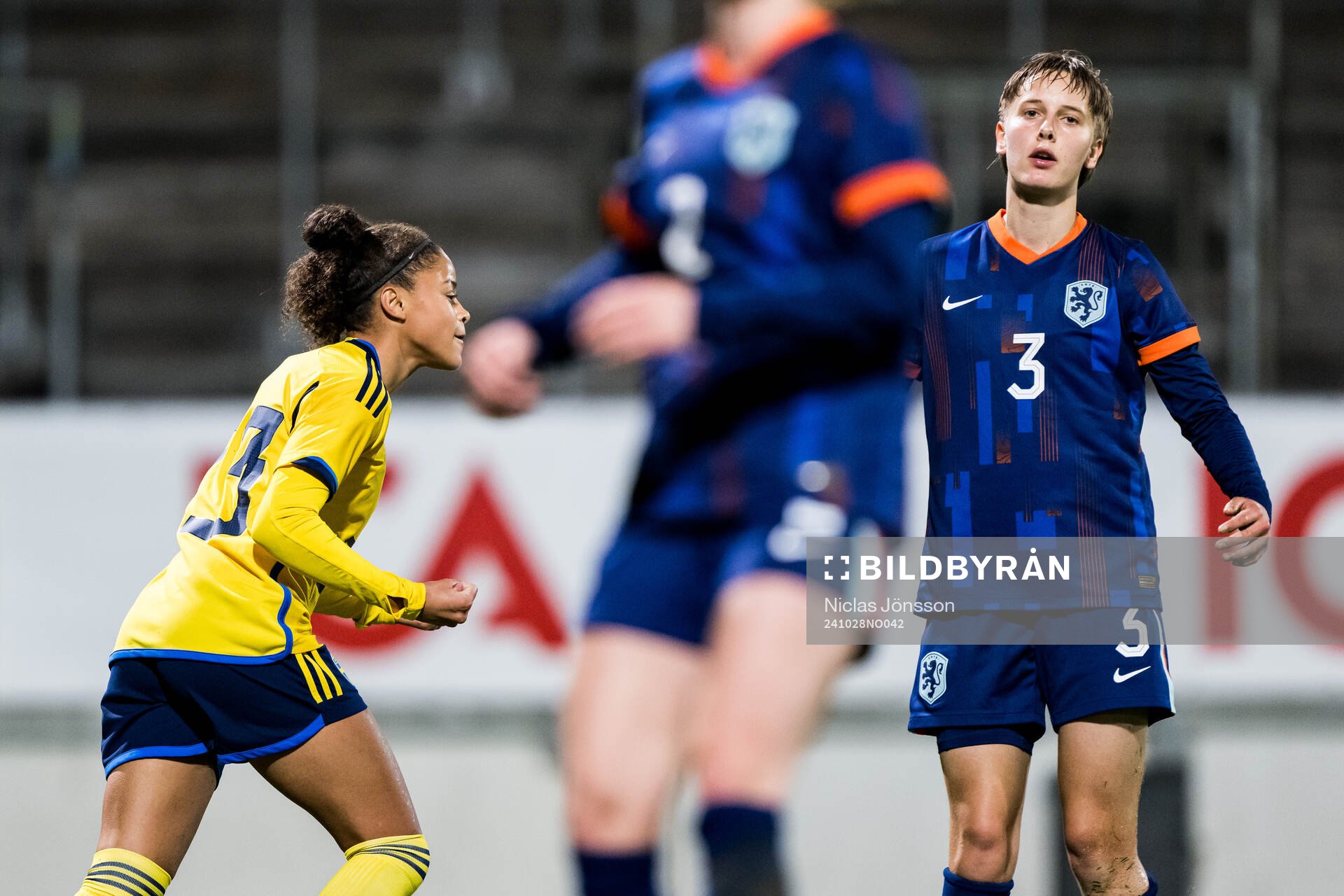 Felicia Schröder of Sweden celebrates