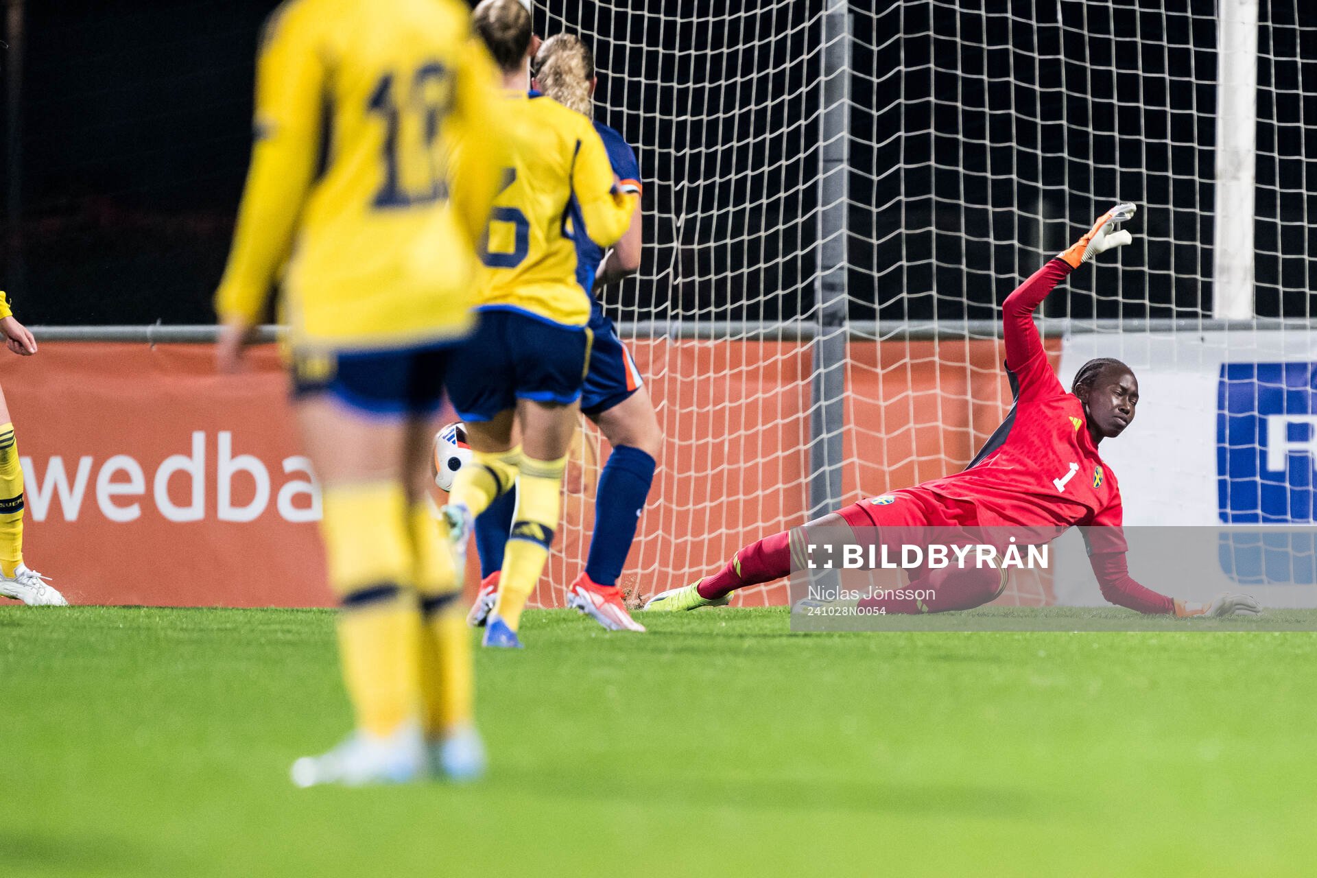 Goalkeeper Angel Mukasa of Sweden looks dejected