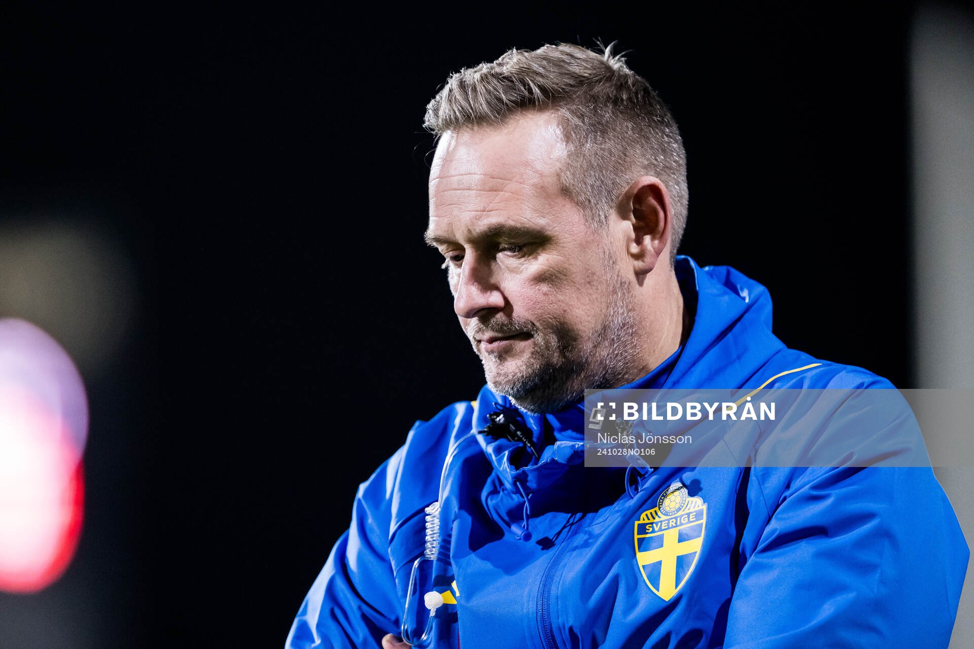 Head coach Martin Qvarmans Möllerof of Sweden looks