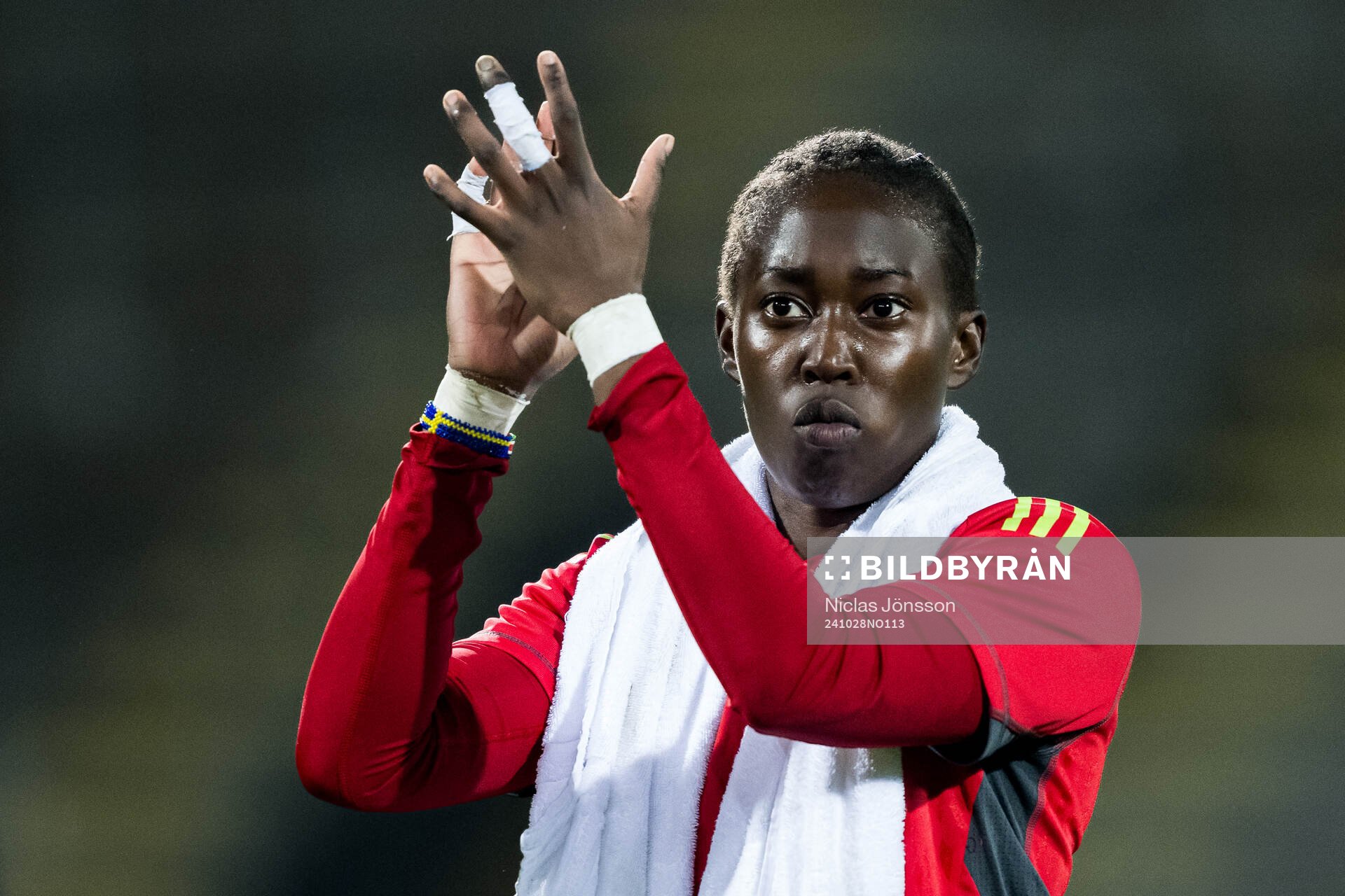 goalkeeper Angel Mukasa of Sweden