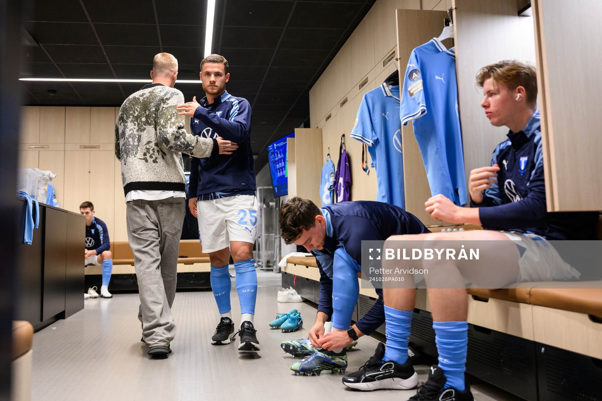 Malmö FFs Gabriel Busanello, Colin Rösler och Nils