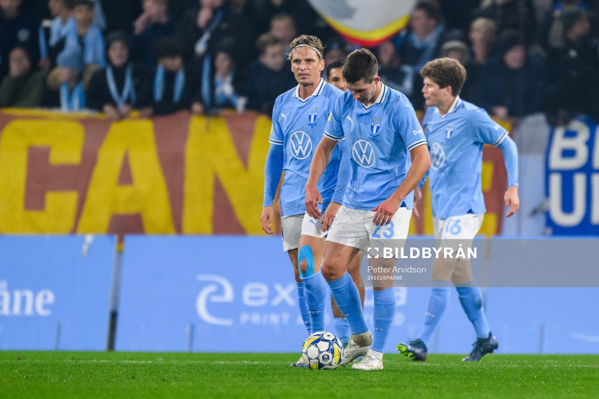 Malmö FFs Jens Stryger Larsen, Lasse Berg Johnsen och