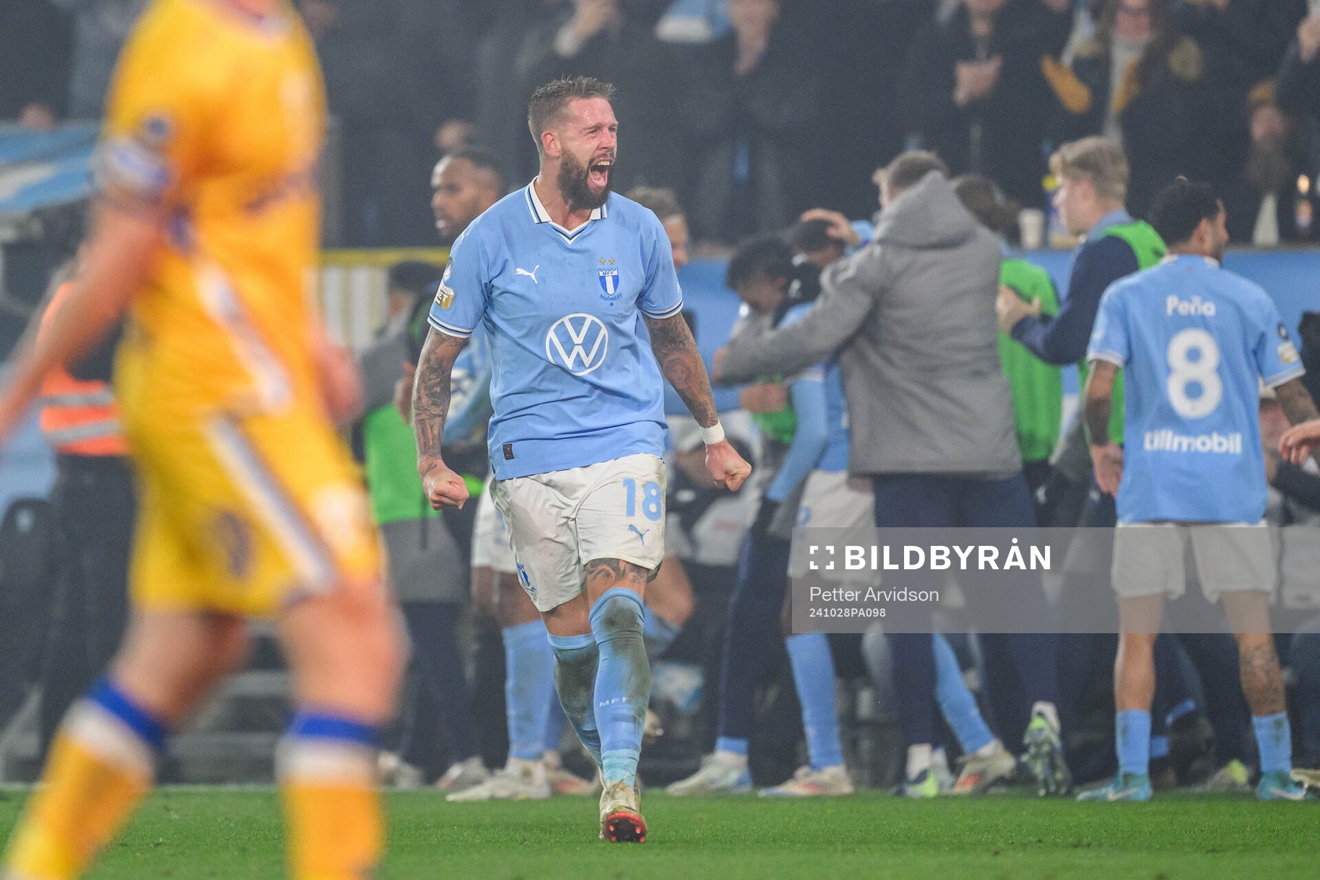 Malmö FFs Pontus Jansson jublar