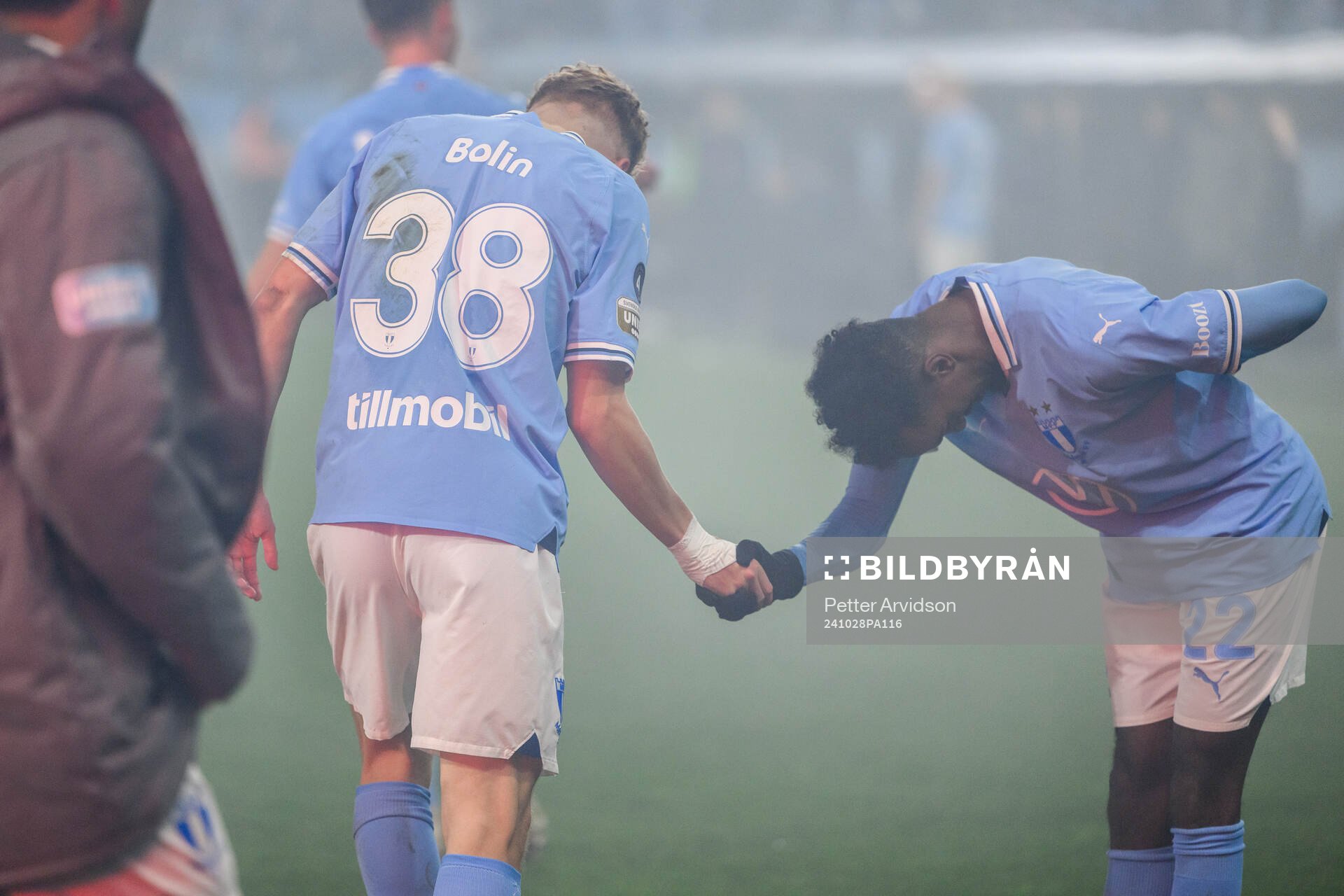 Malmö FFs Hugo Bolin och Taha Ali jublar