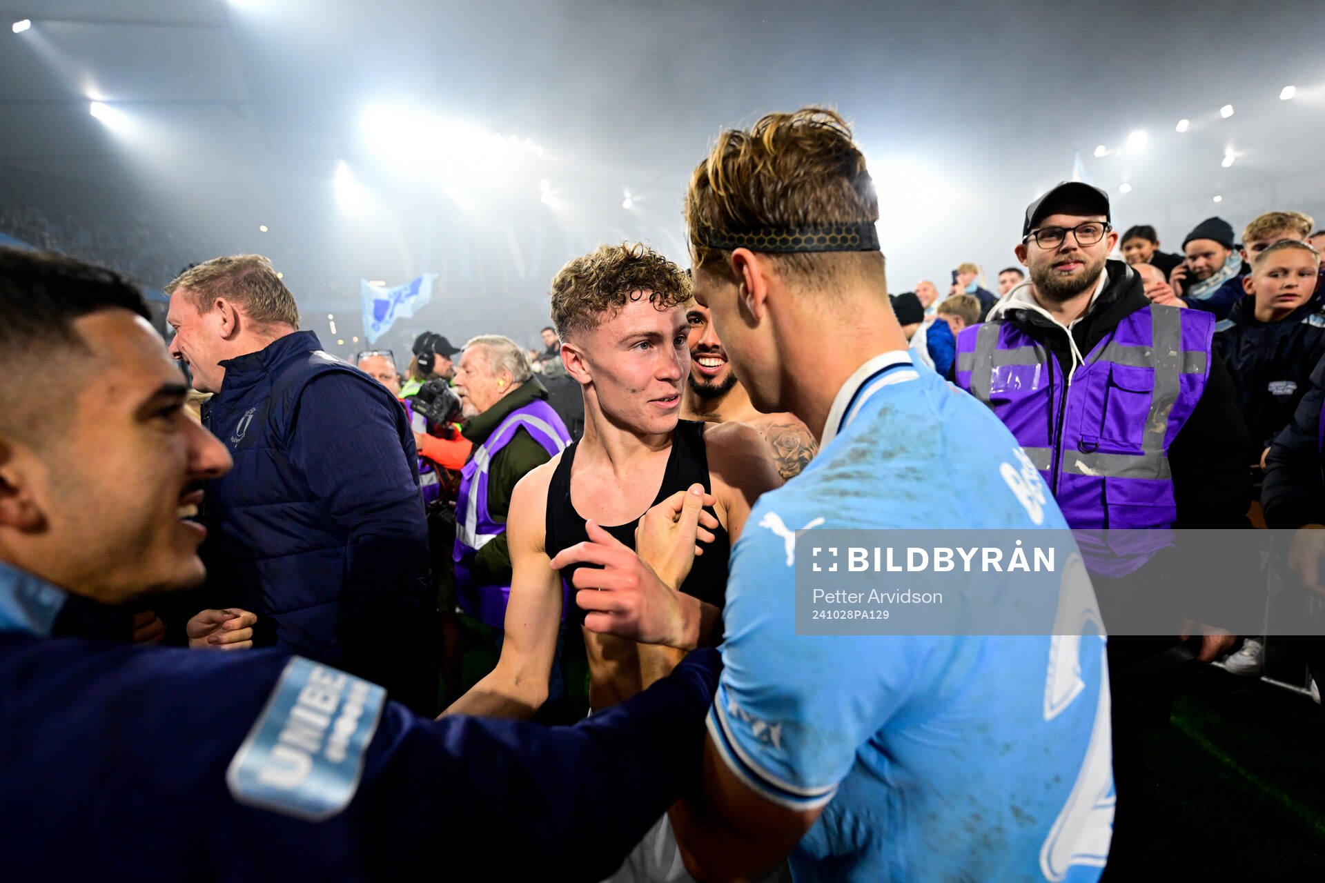 Malmö FFs Hugo Bolin och Erik Botheim jublar