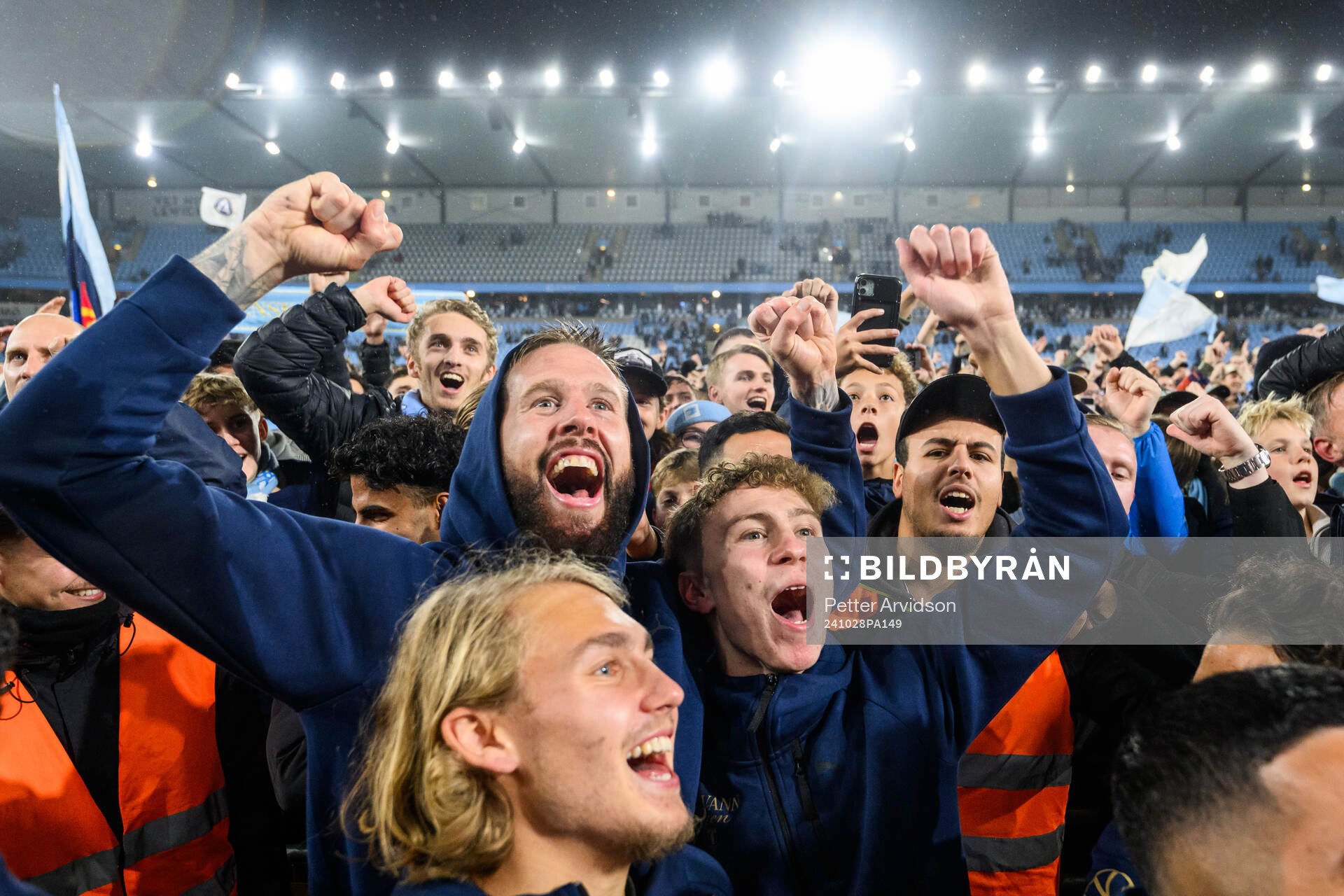 Malmö FFs Pontus Jansson och Hugo Bolin jublar